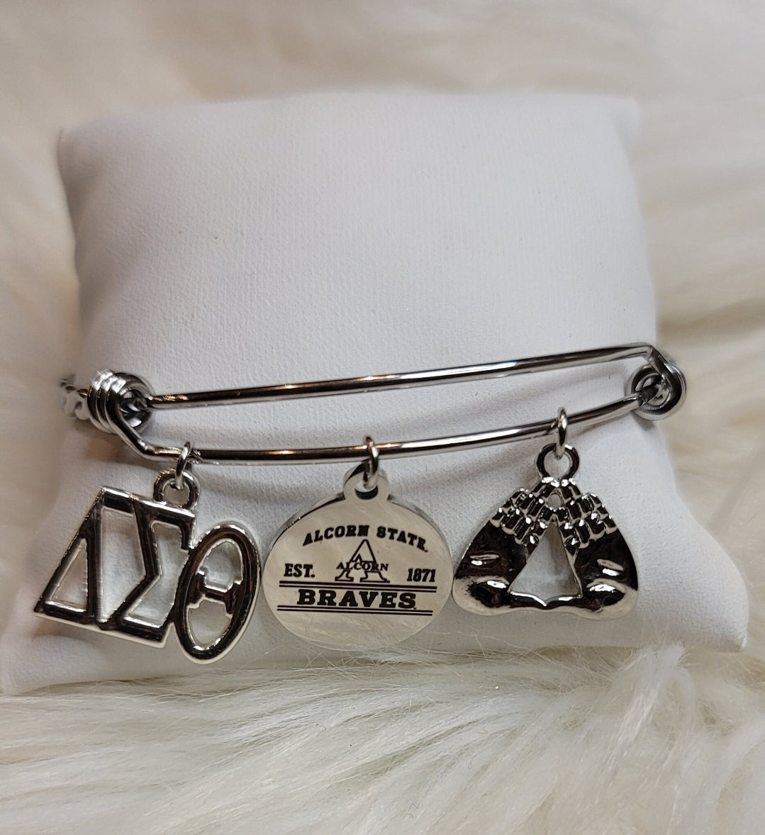 Alcorn University Delta Sigma Theta Bracelet Available In Gold and Silver