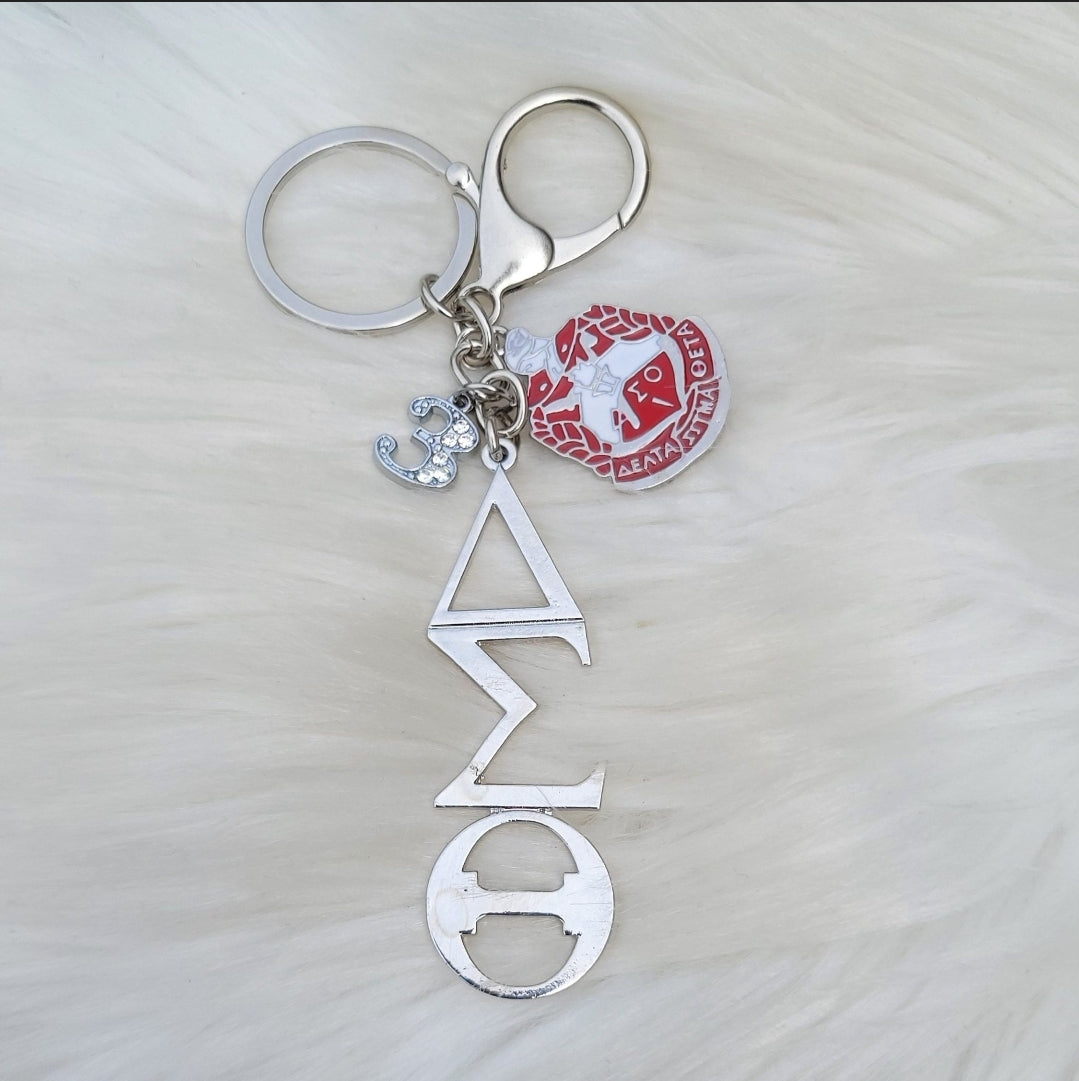 Delta Key Ring - Delta Sigma Theta Key Ring - Sorority Key Ring - DST Key Ring - Sorority Key Ring - 1913 Ring