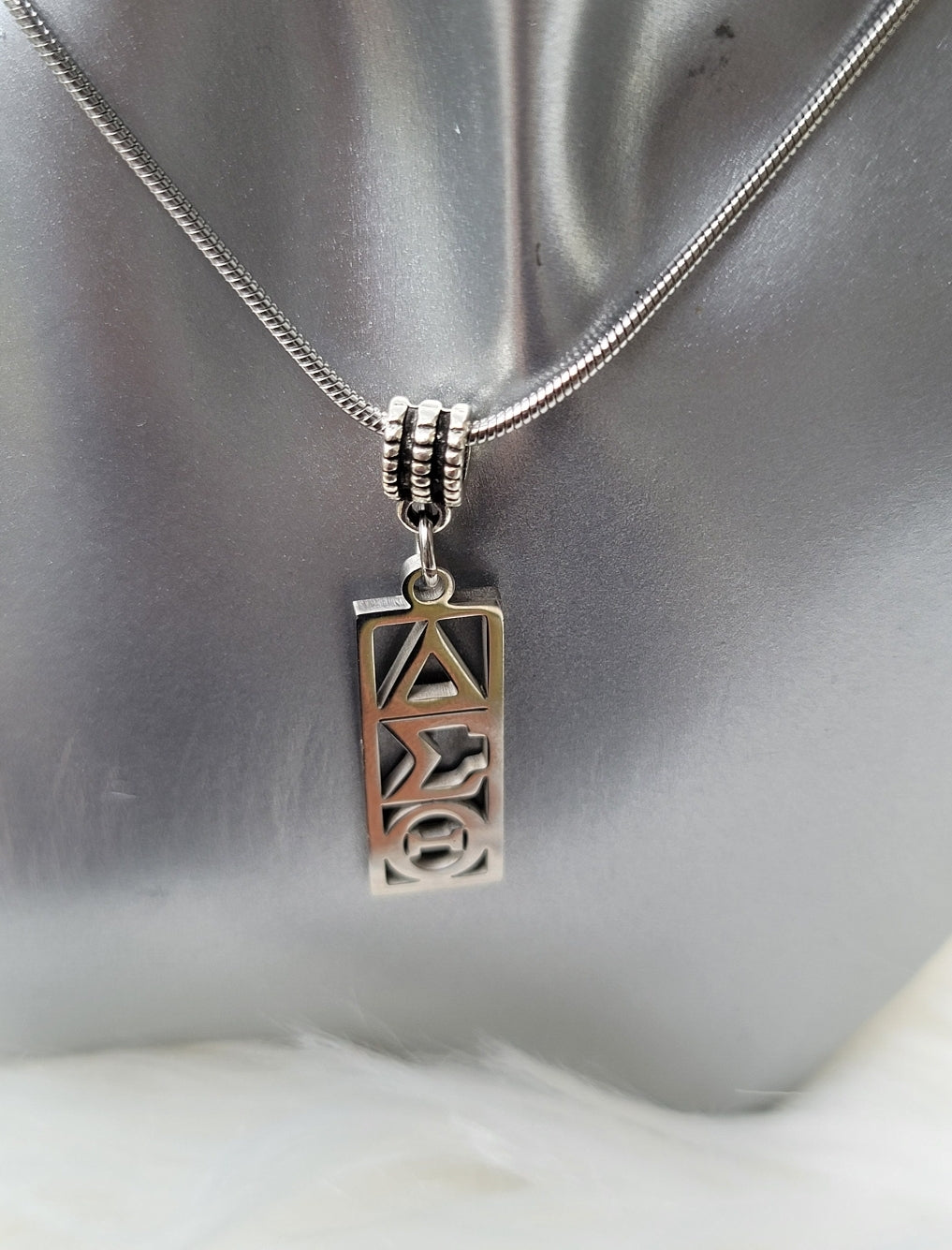 Silver Delta Sigma Theta Necklace/Earring/Bracelet Bundle
