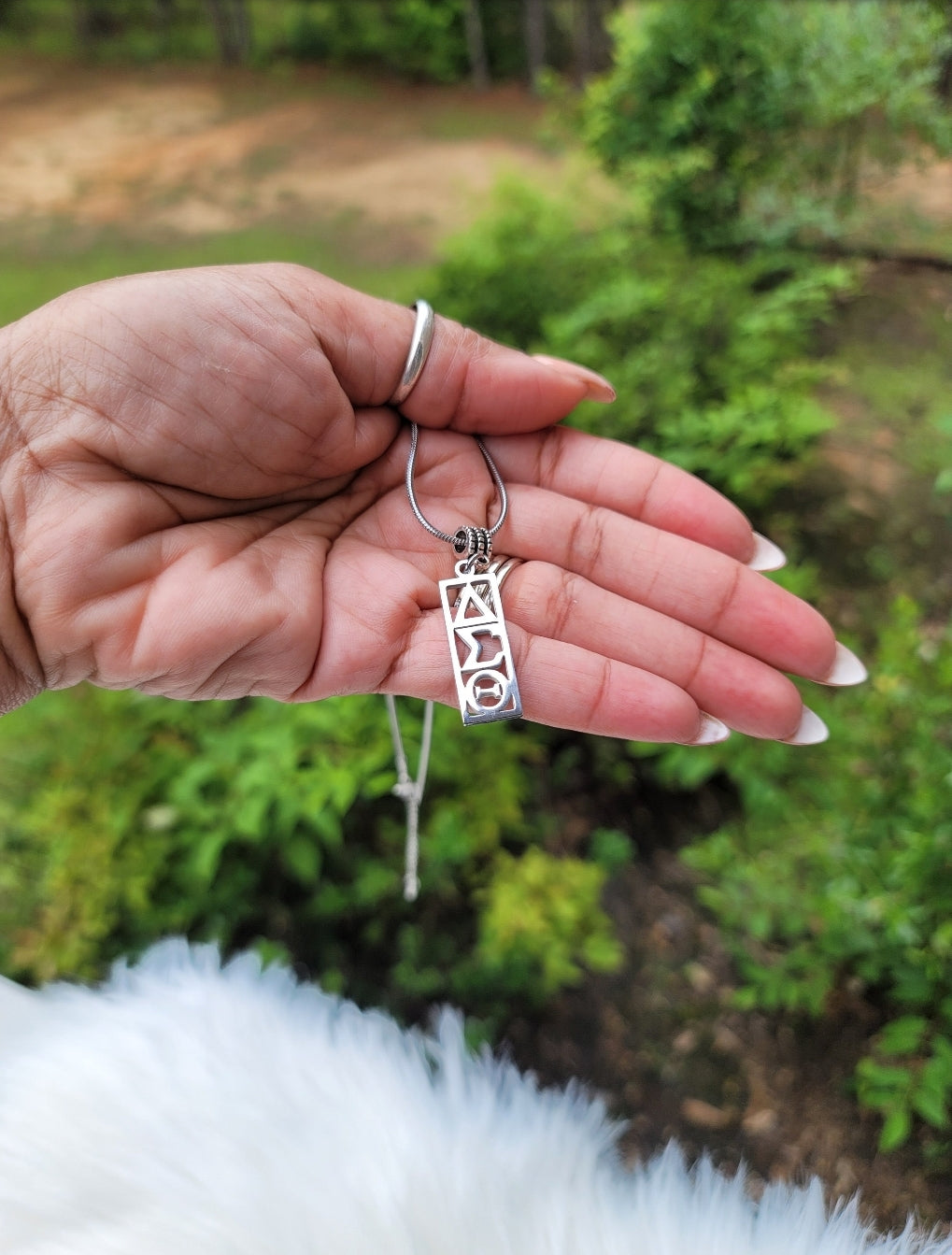 Silver Delta Sigma Theta Necklace/Earring/Bracelet Bundle