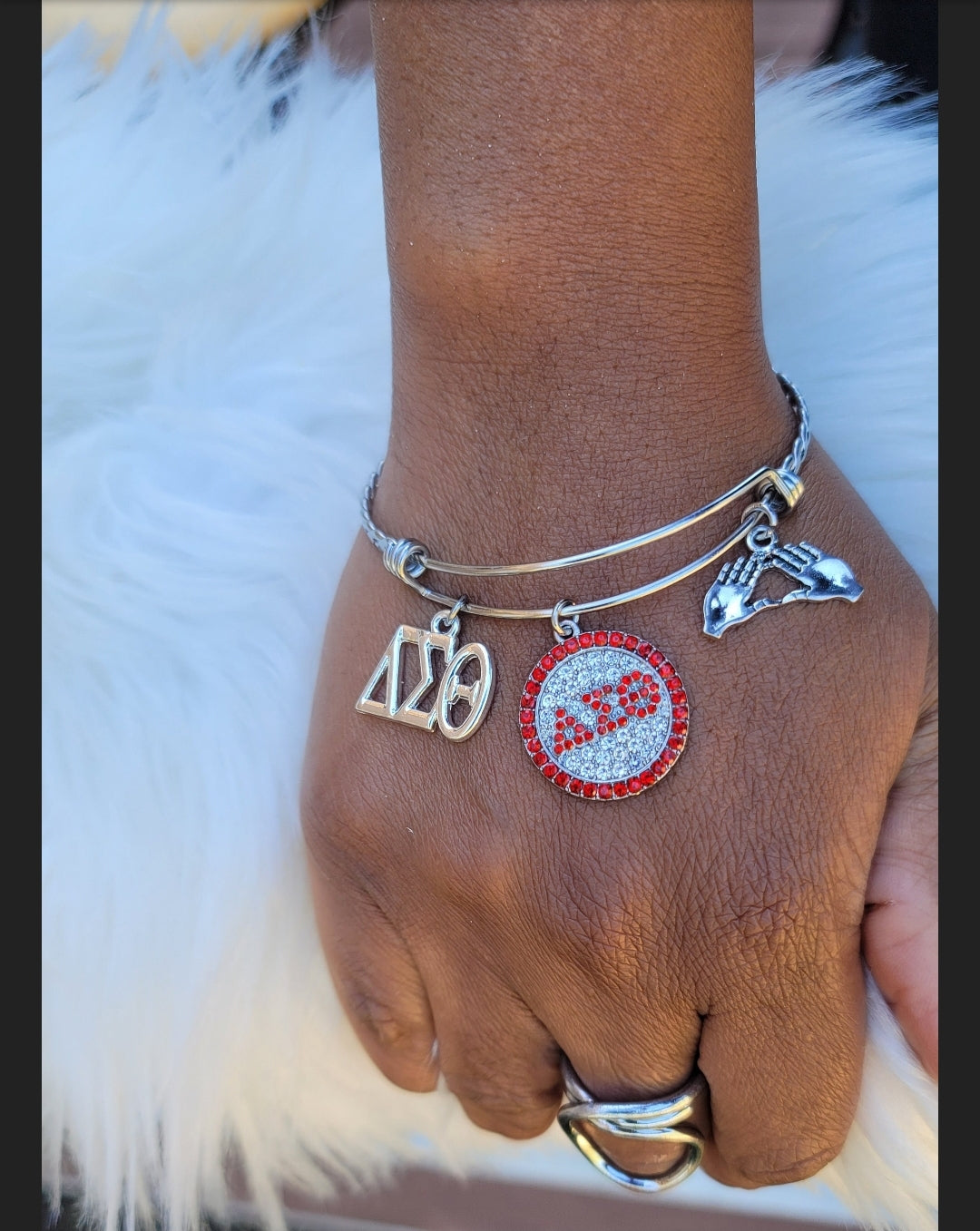 Delta Sigma Theta Bling Charm Bracelet