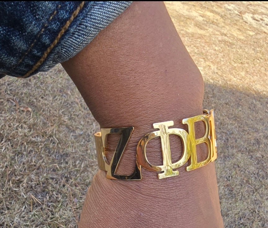 Z Phi B Sorority Cuff Bracelet