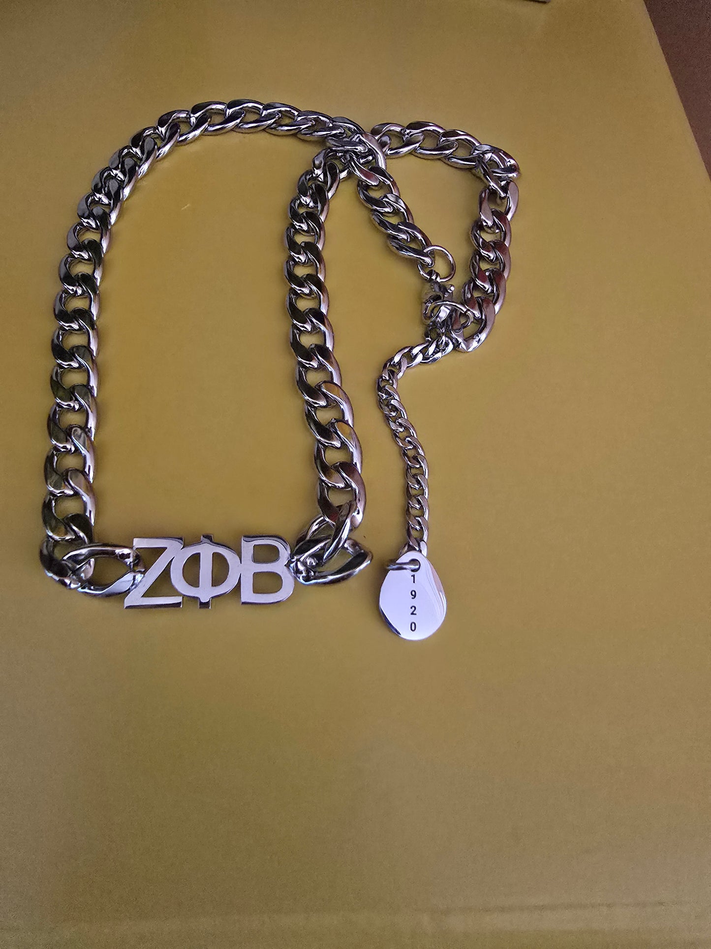 Zeta Phi Beta 8mm Cuban Link Necklace - Sorority necklace - Zeta Necklace - Zeta Phi Beta gift - HBCU - Divine Nine Sororities