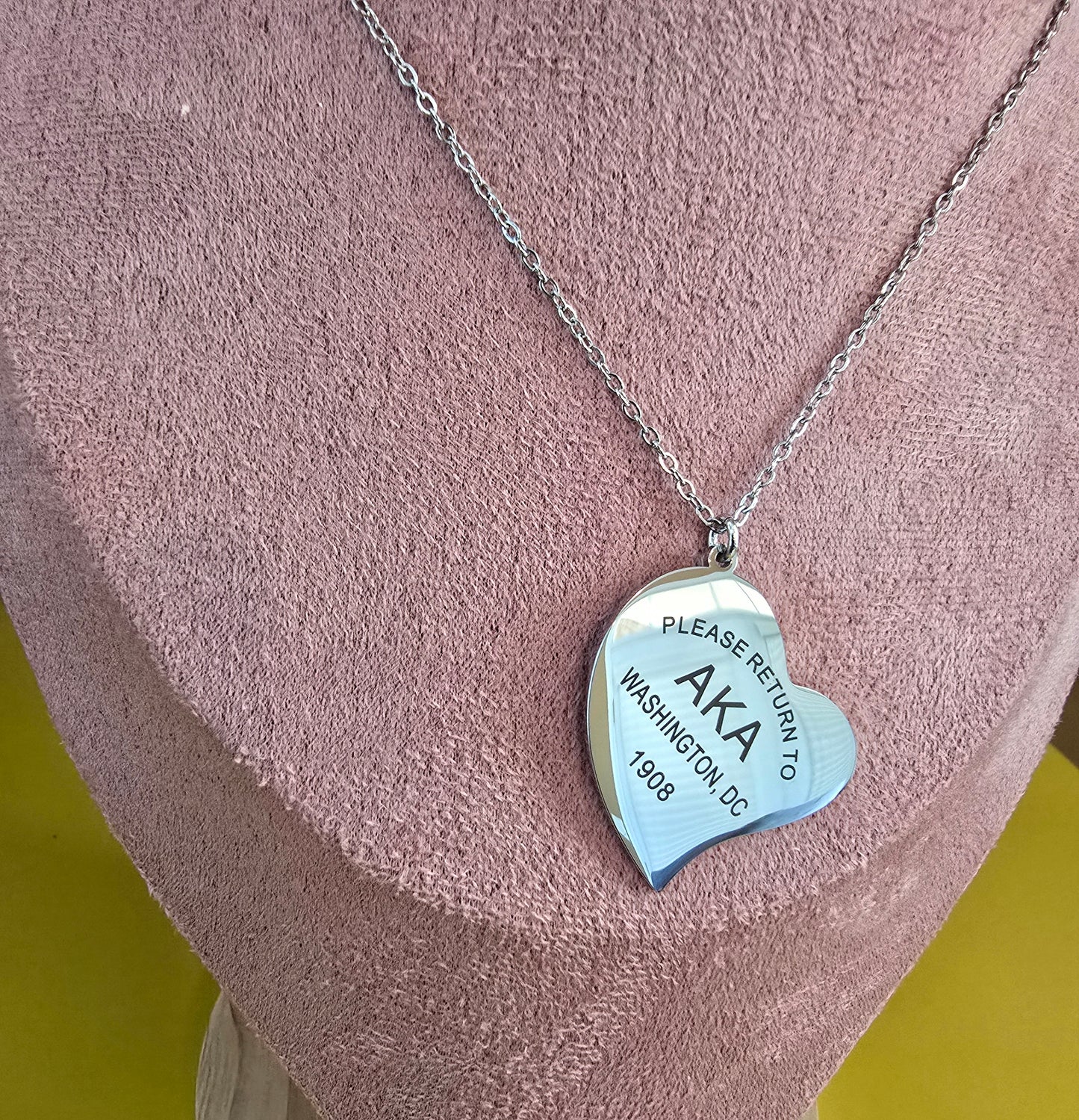 Tiff Inspired Large Charm Sorority Necklace - 1908 Necklace - AKA Sorority Jewelry