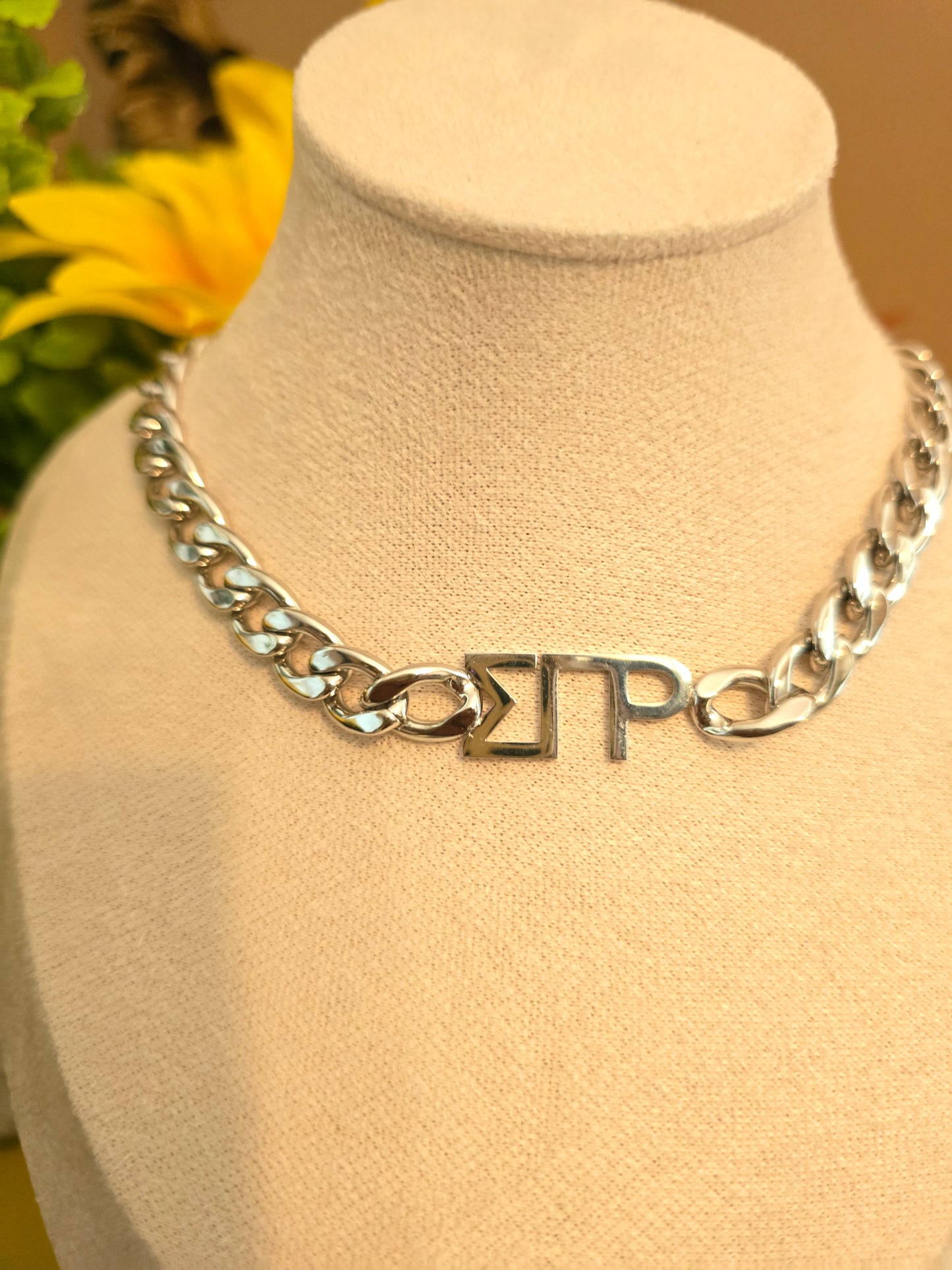 Sigma Gamma Rho 8mm Cuban Link Necklace - Sorority necklace - SGRho Necklace - Sigma Gamma Rho gift - HBCU - Divine Nine Sororities