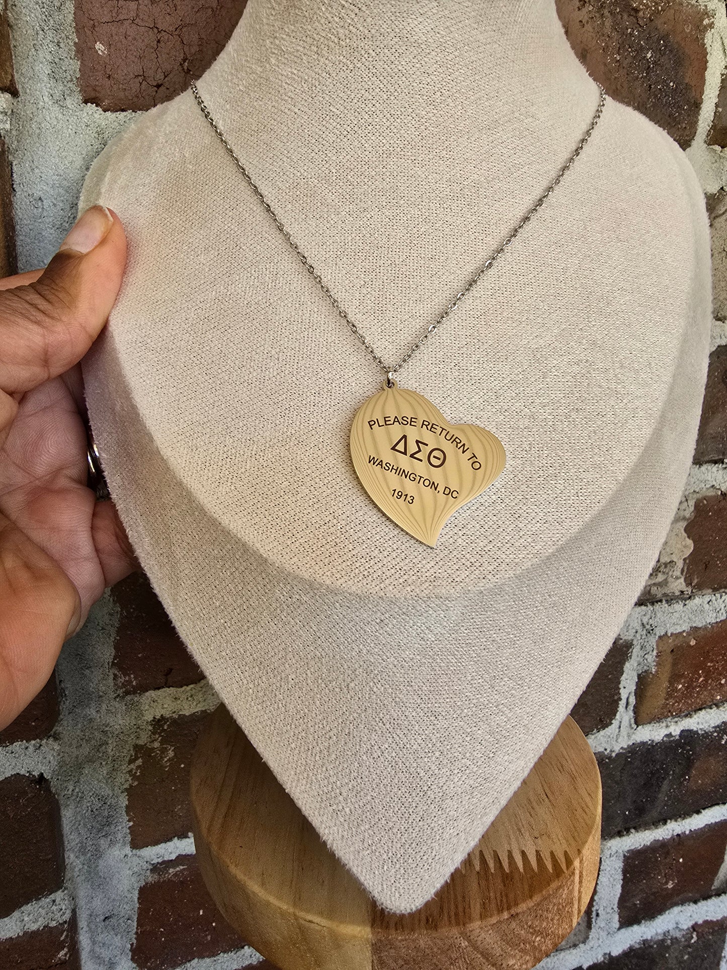 Tiff Inspired Large Charm Delta Sigma Theta Sorority Necklace