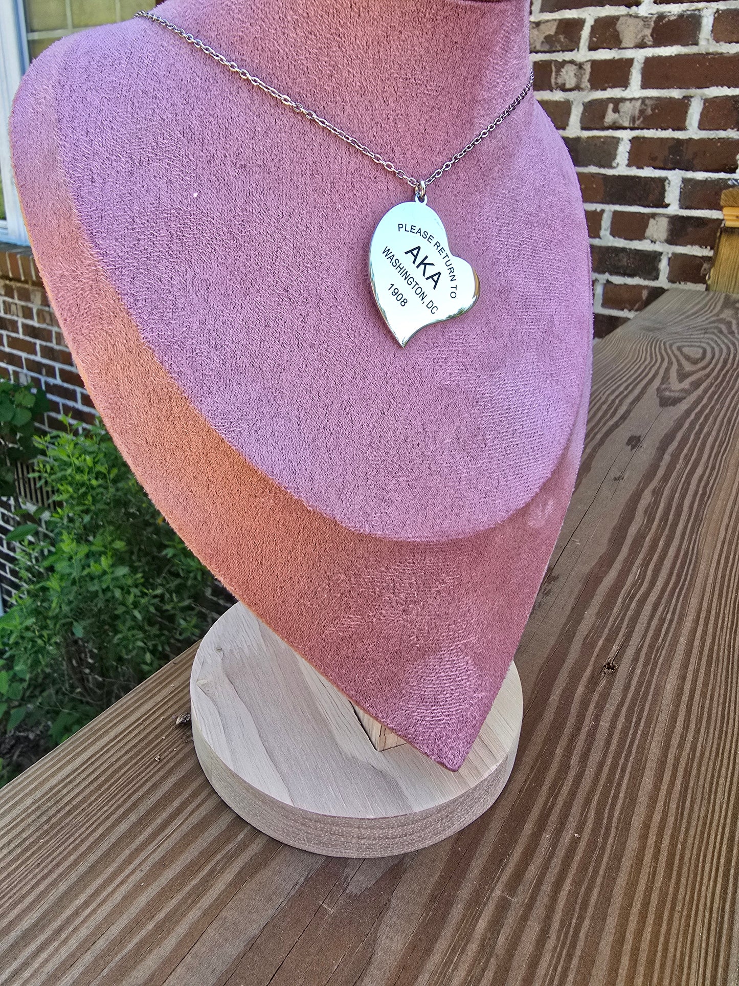 Tiff Inspired Large Charm Sorority Necklace - 1908 Necklace - AKA Sorority Jewelry