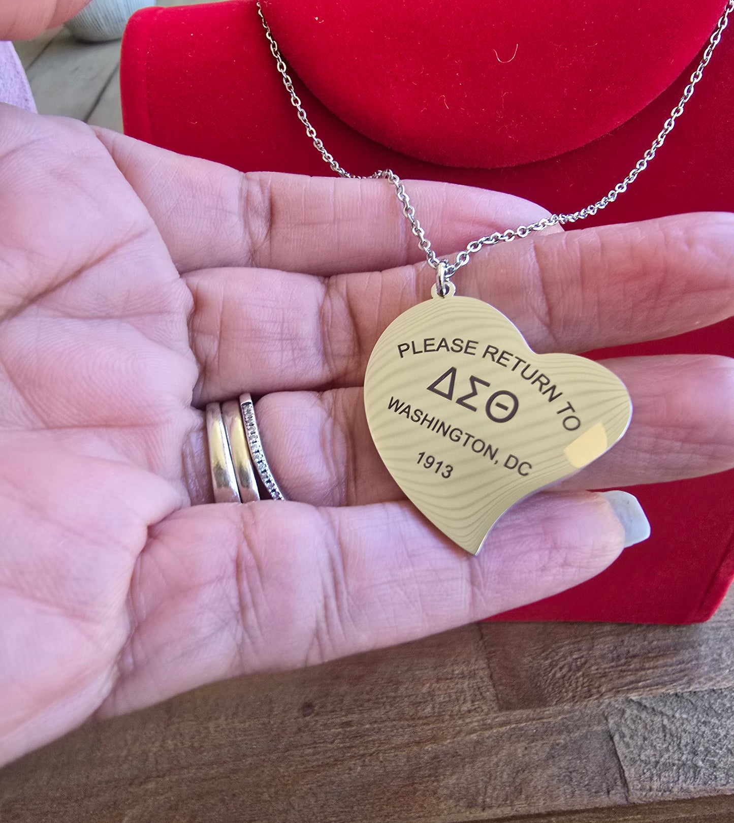 Tiff Inspired Large Charm Delta Sigma Theta Sorority Necklace