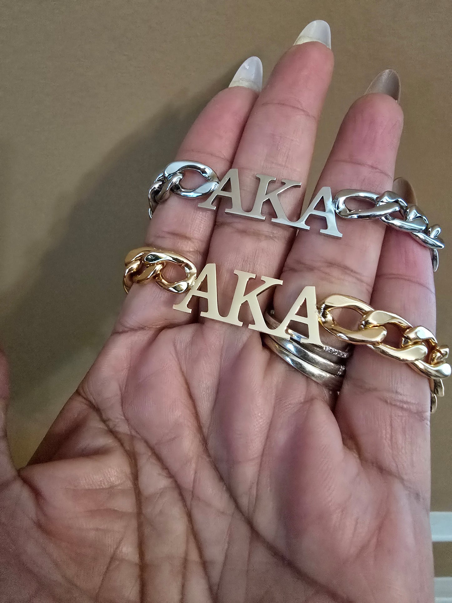 AKA 8mm Cuban Link - Sorority necklace - Alpha Kappa Alpha Jewelry - AKA gift - HBCU - Divine Nine Sororities