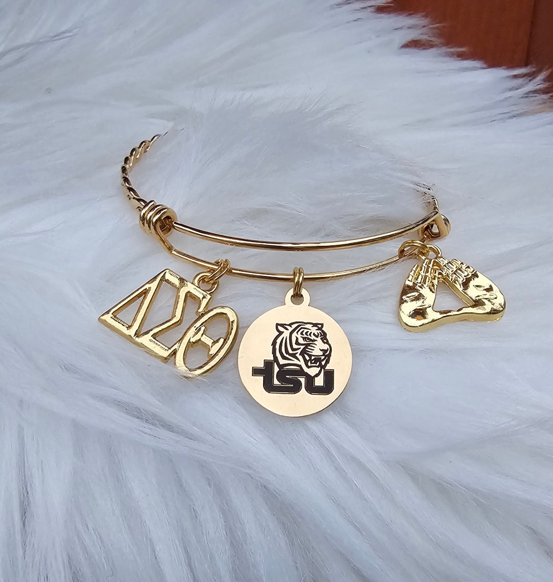 Delta Bracelet - HBCU - Delta Sigma Theta Bracelet - Sorority Bracelet - DST - Tennesee State University - Sorority Jewelry - TSU