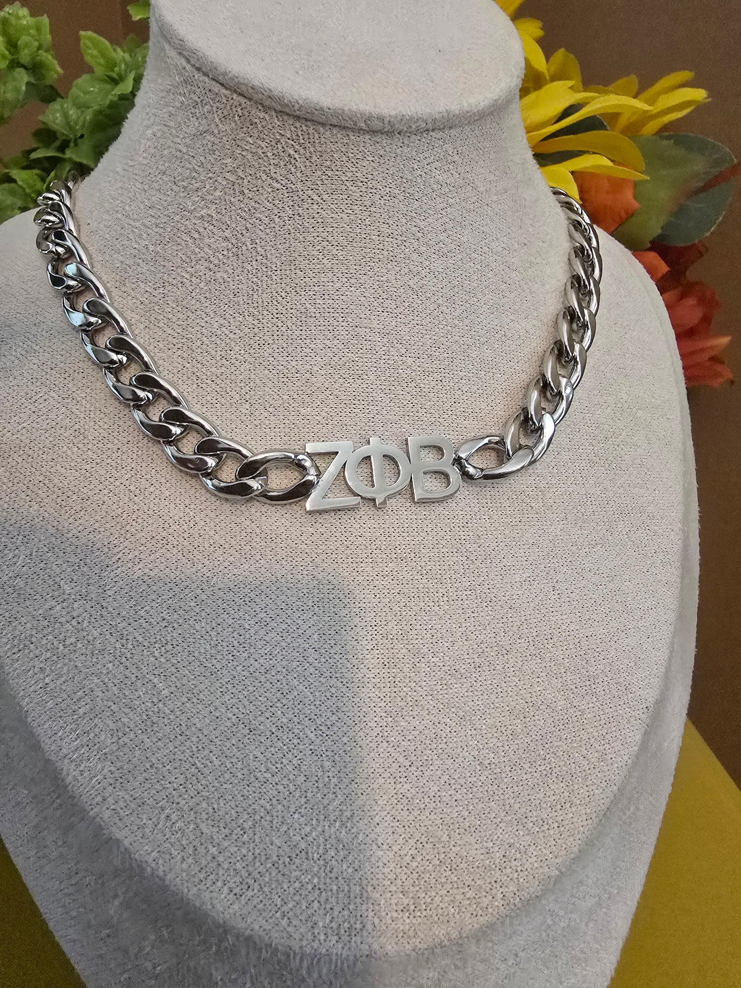Zeta Phi Beta 8mm Cuban Link Necklace - Sorority necklace - Zeta Necklace - Zeta Phi Beta gift - HBCU - Divine Nine Sororities