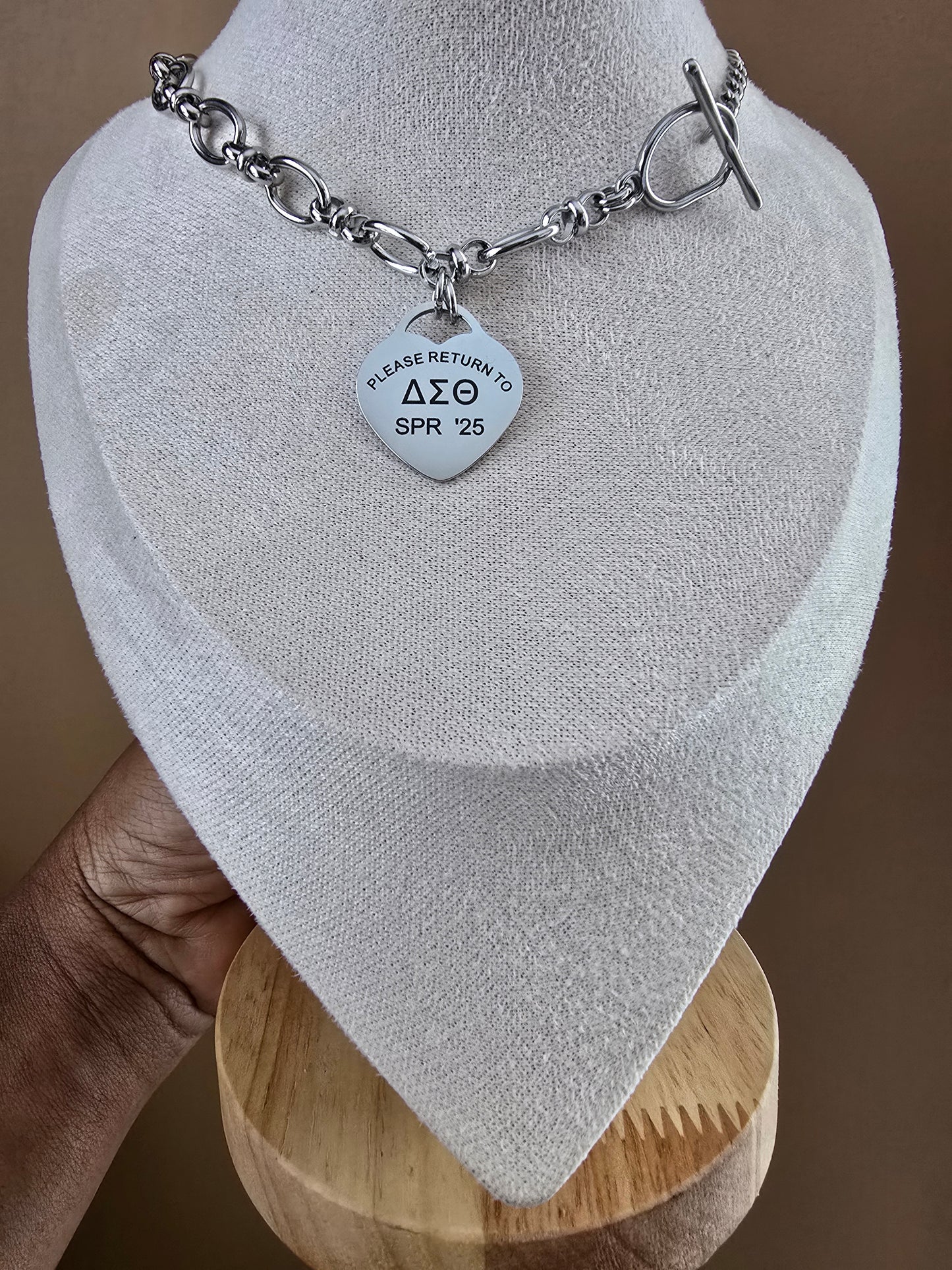 Tiffany Inspired Delta Sigma Theta Sorority Necklaces Available In Gold & Silver