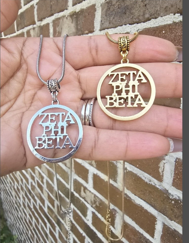 Zeta necklace- Sorority necklace - Z Phi B Jewelry - Zeta Phi Beta gift - HBCU - Divine Nine Sororities