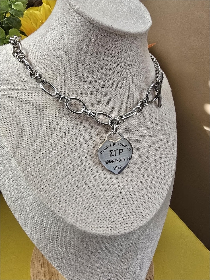 Tiffany Inspired Sigma Gamma Rho Sorority Necklaces Available In Silver