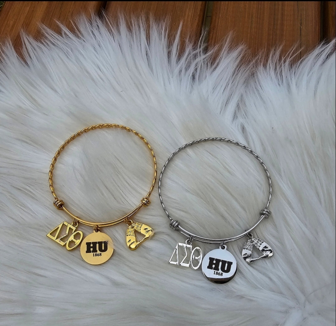 Howard University Delta Bracelet - HBCU - Delta Sigma Theta Bracelet - Sorority Bracelet - DST University bracelet - Sorority Jewelry - HU