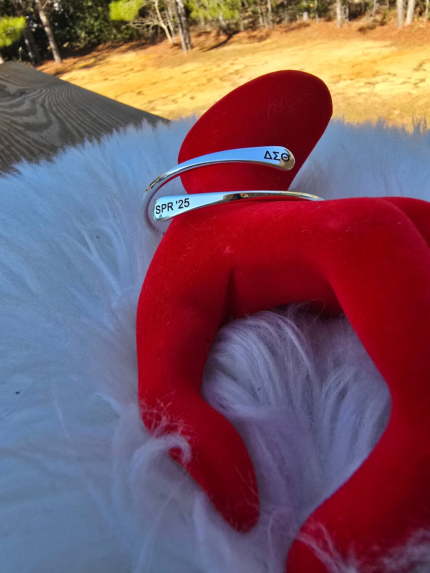 Delta Sigma Theta Spring 2025 Adjustable Cuff Bracelet - HBCU Bracelet Delta Sigma Theta Bracelet - DST - Spring 2025 - Sorority Jewelry