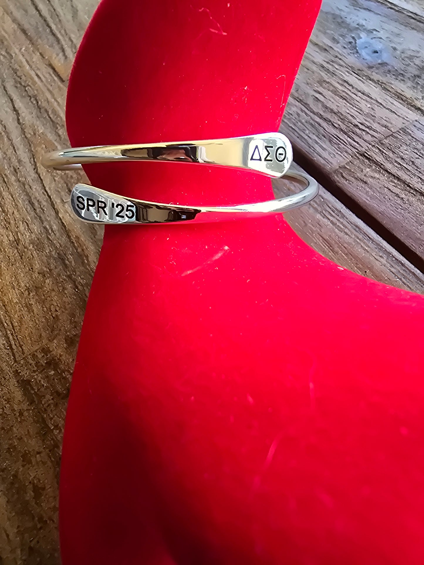 Delta Sigma Theta Spring 2025 Adjustable Cuff Bracelet - HBCU Bracelet Delta Sigma Theta Bracelet - DST - Spring 2025 - Sorority Jewelry
