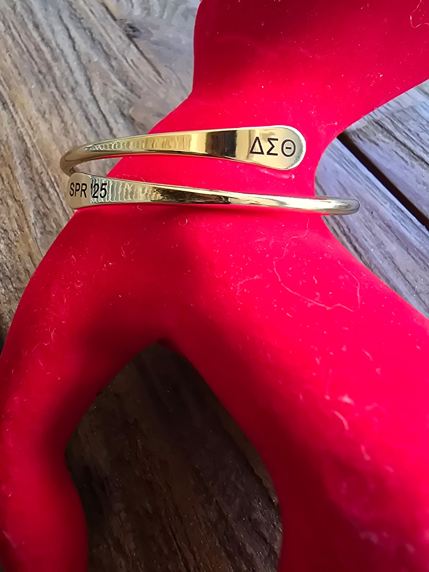 Delta Sigma Theta Spring 2025 Adjustable Cuff Bracelet - HBCU Bracelet Delta Sigma Theta Bracelet - DST - Spring 2025 - Sorority Jewelry