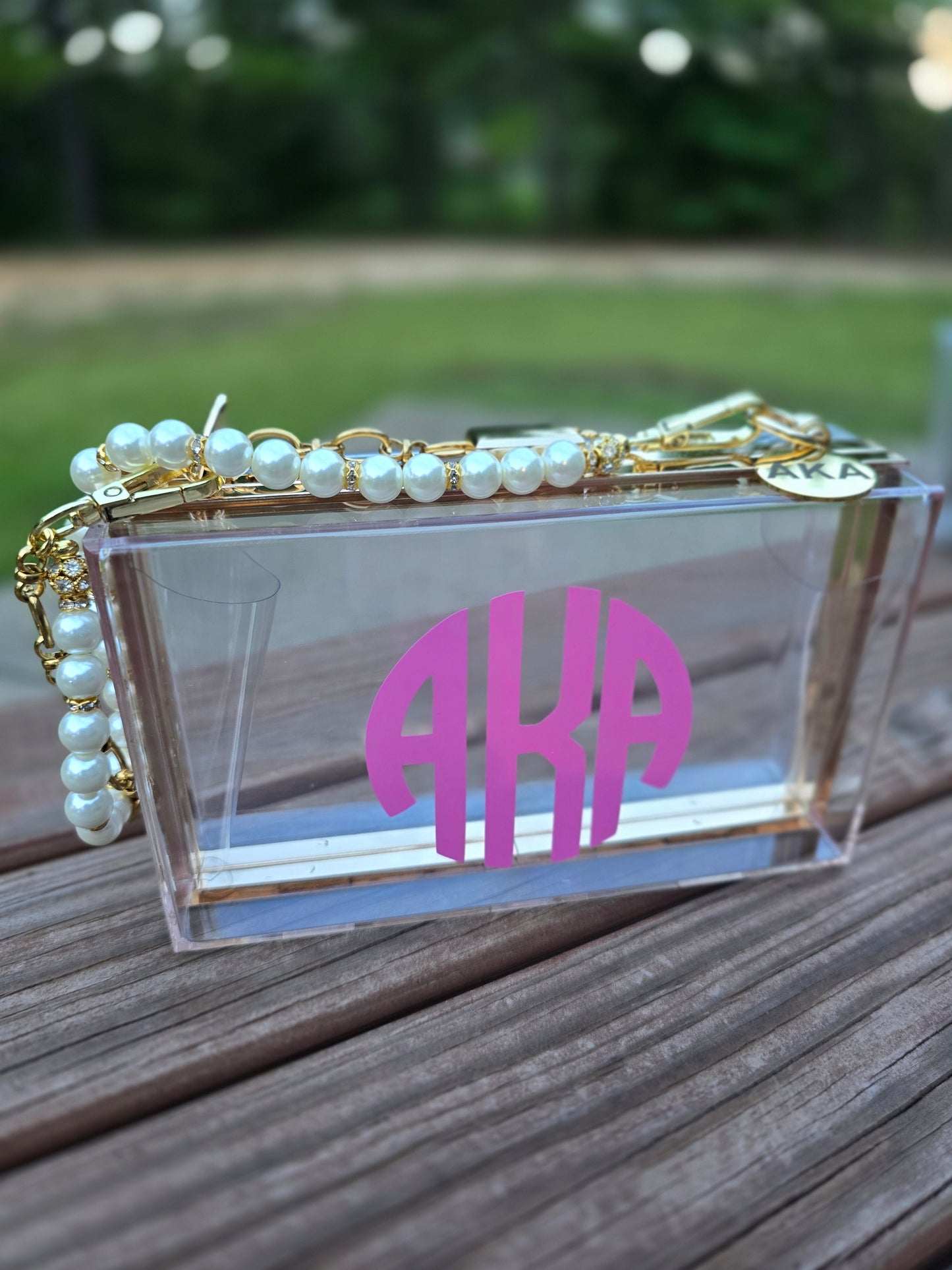 Alpha Kappa Alpha Handbag - Alpha Kappa Alpha Crossbody - AKA Clutch Handbag - Sorority Purse - AKA Stadium Purse