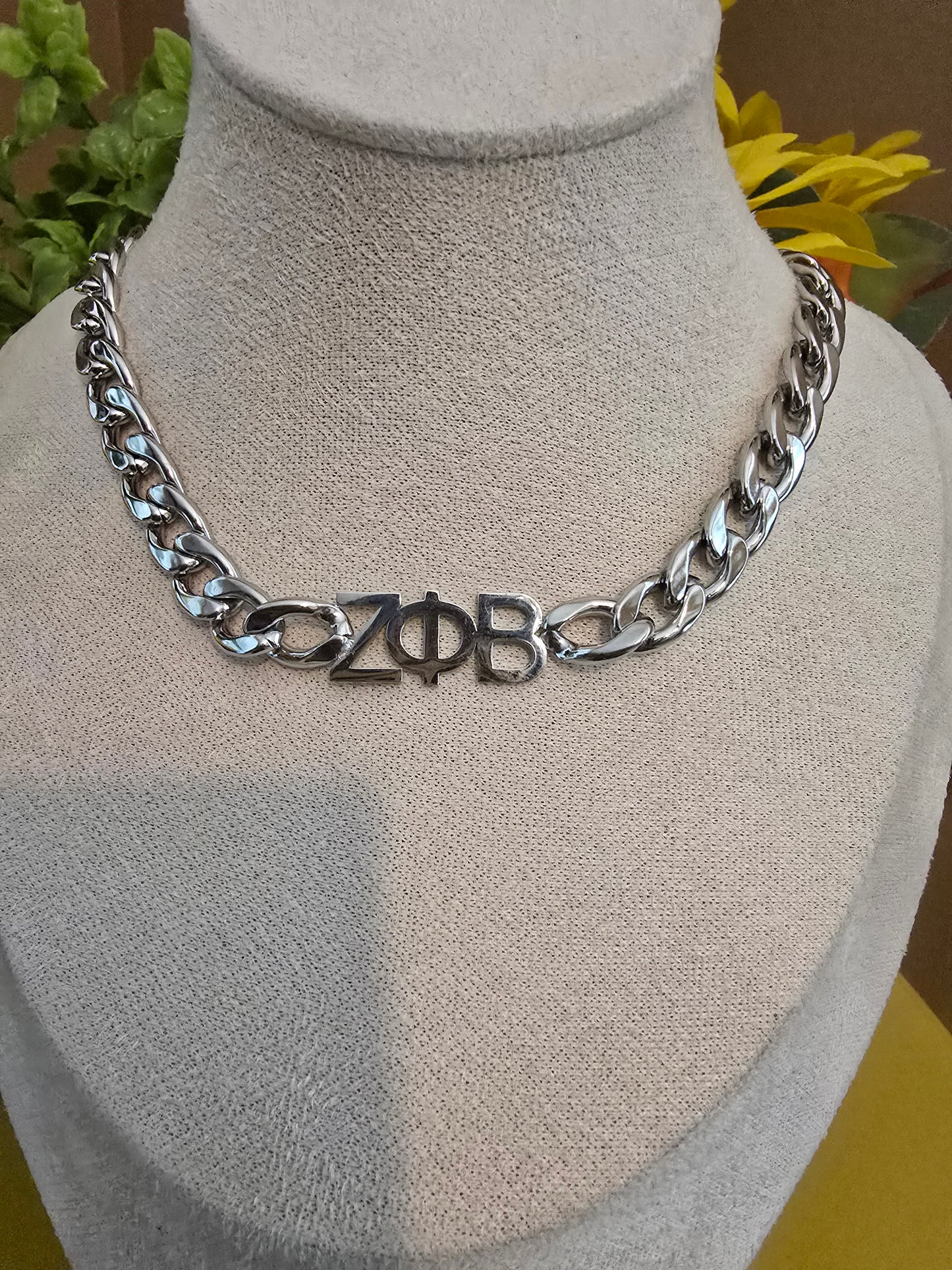 Zeta Phi Beta 8mm Cuban Link Necklace - Sorority necklace - Zeta Necklace - Zeta Phi Beta gift - HBCU - Divine Nine Sororities