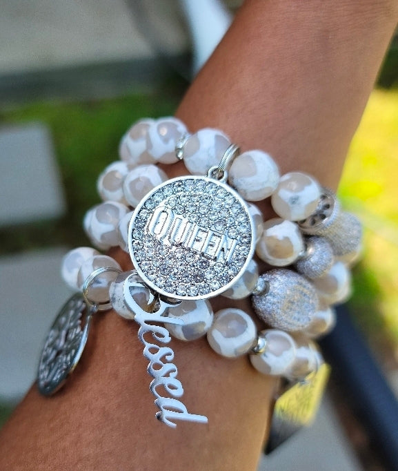 Mama tribute bracelet - Mother's Day Gift - Dear Mama - Mama themed Stack bracelet set - Custom Fit