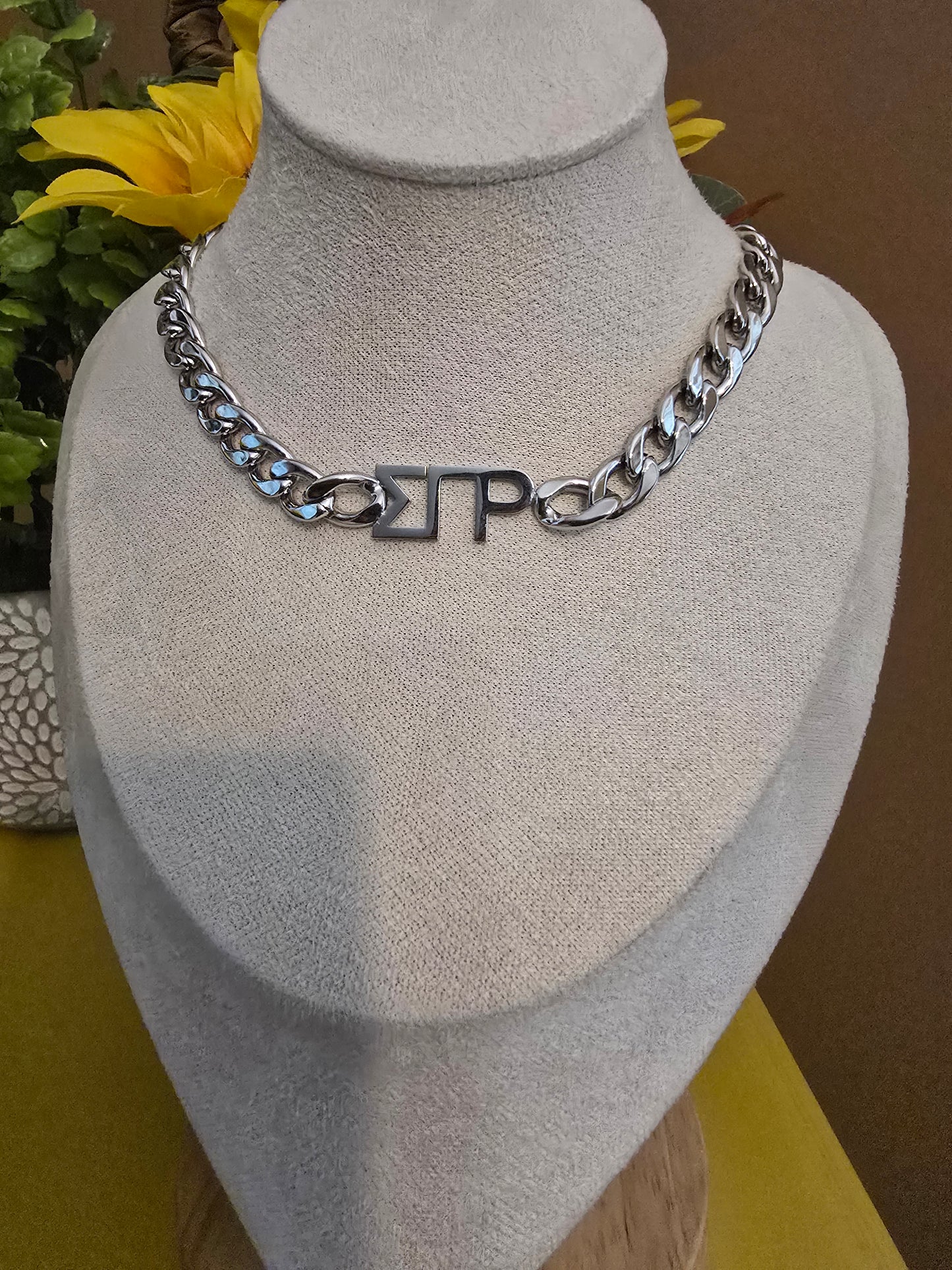 Sigma Gamma Rho 8mm Cuban Link Necklace - Sorority necklace - SGRho Necklace - Sigma Gamma Rho gift - HBCU - Divine Nine Sororities