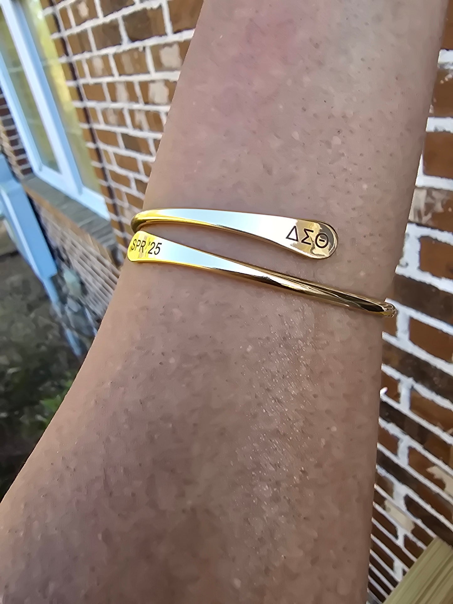 Delta Sigma Theta Spring 2025 Adjustable Cuff Bracelet - HBCU Bracelet Delta Sigma Theta Bracelet - DST - Spring 2025 - Sorority Jewelry