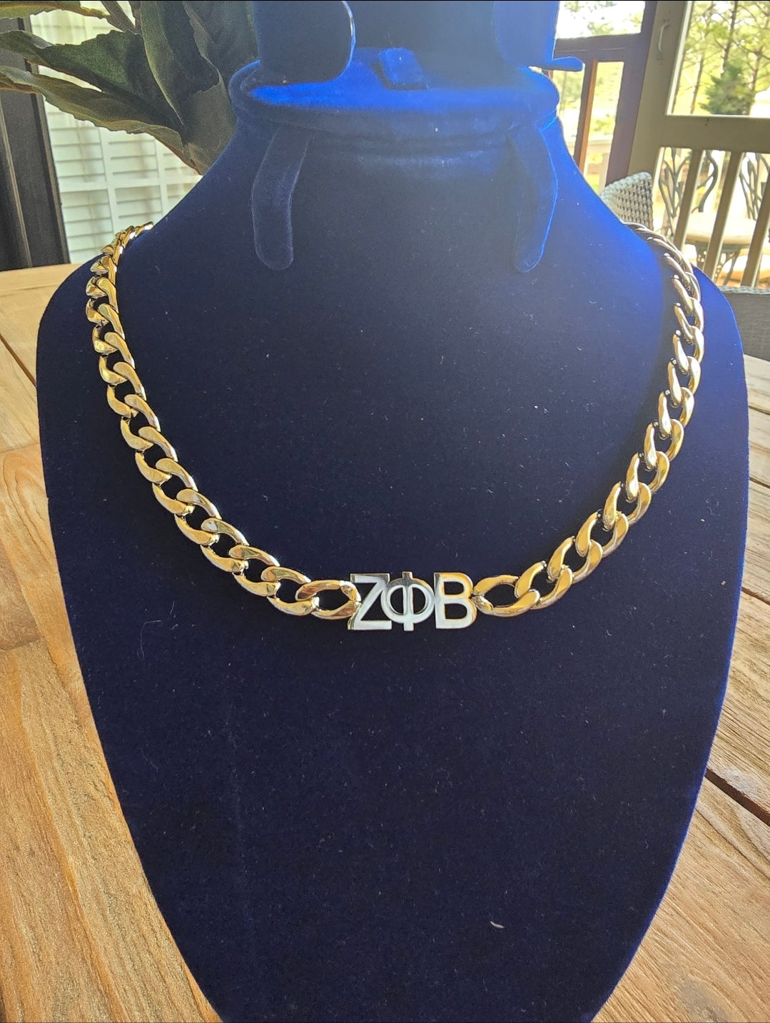 Zeta Phi Beta 8mm Cuban Link Necklace - Sorority necklace - Zeta Necklace - Zeta Phi Beta gift - HBCU - Divine Nine Sororities