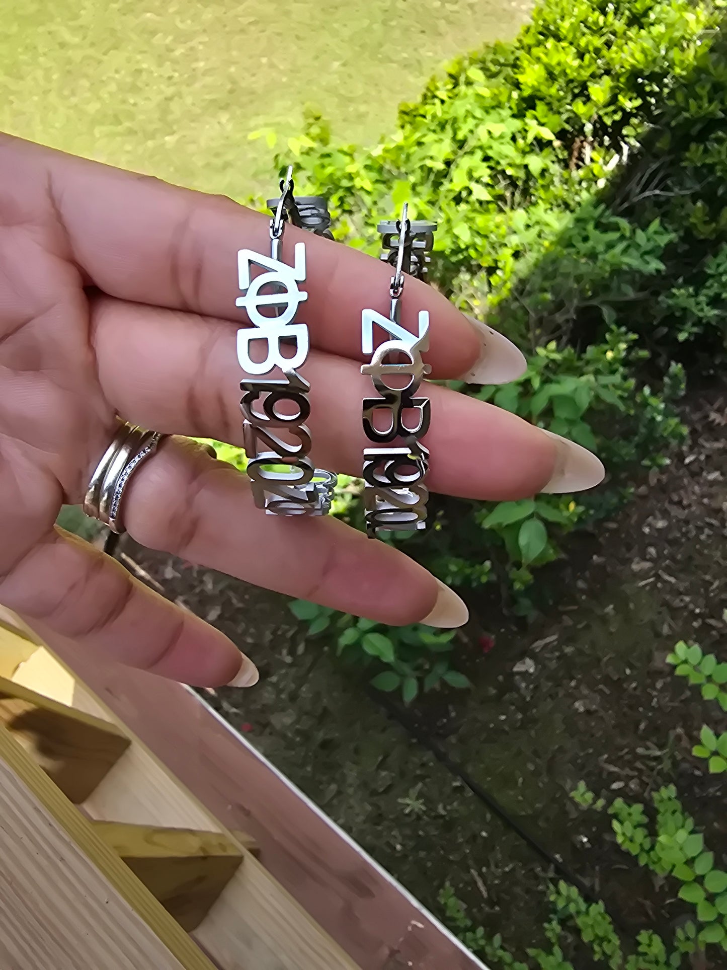 Zeta Phi Beta Greek Letter 1920 Sorority Earrings