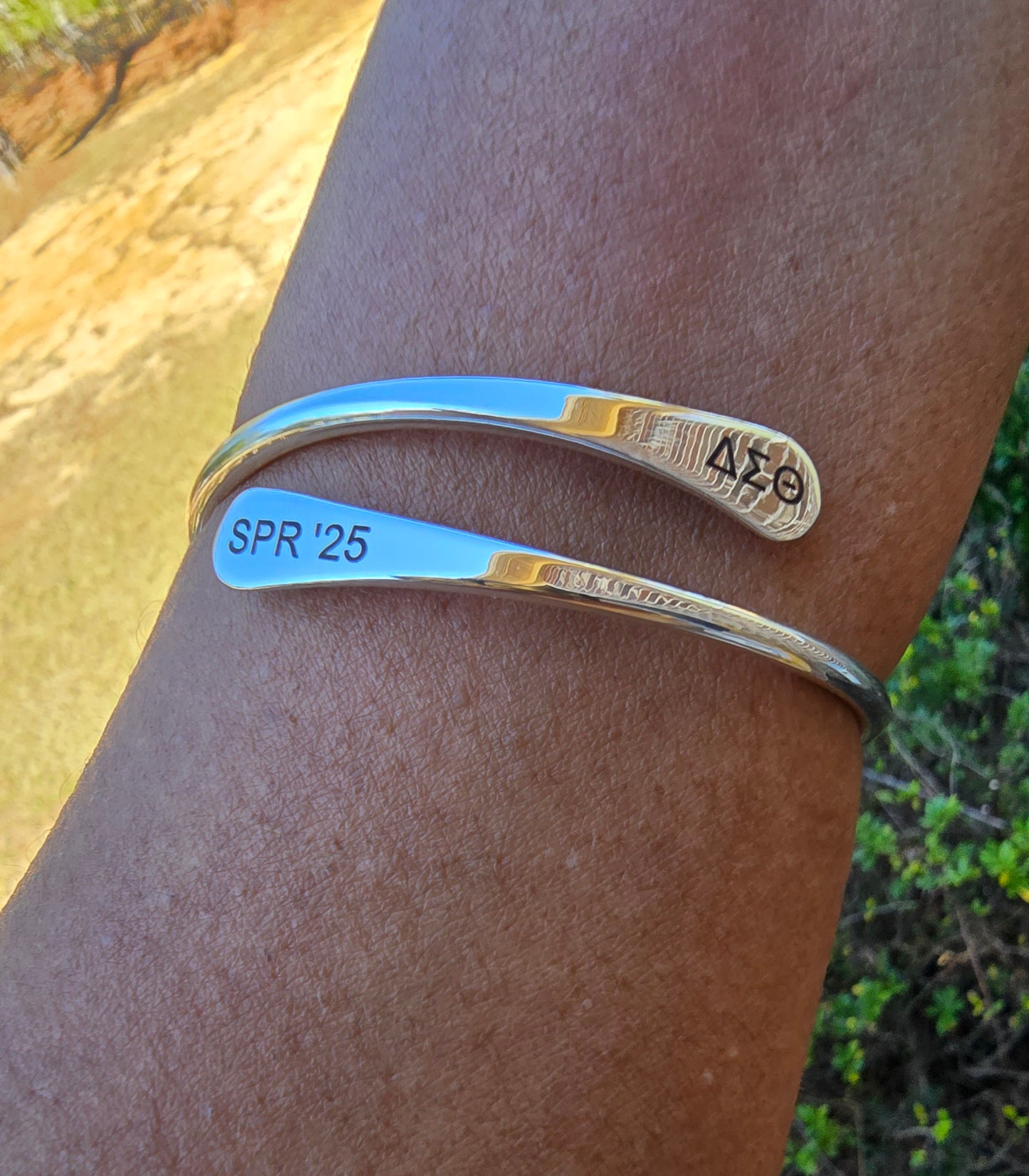 Delta Sigma Theta Spring 2025 Adjustable Cuff Bracelet - HBCU Bracelet Delta Sigma Theta Bracelet - DST - Spring 2025 - Sorority Jewelry