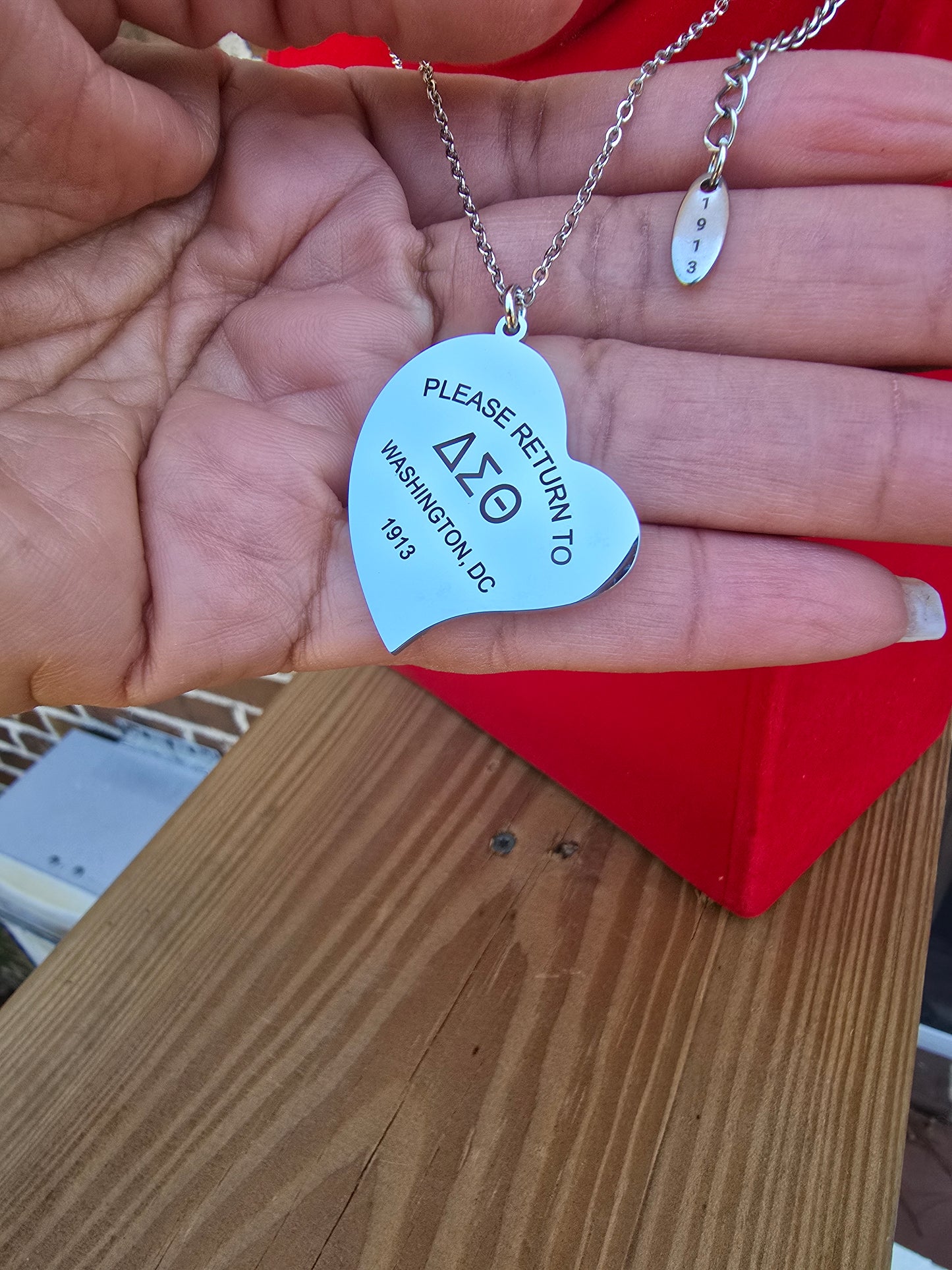 Tiff Inspired Large Charm Delta Sigma Theta Sorority Necklace