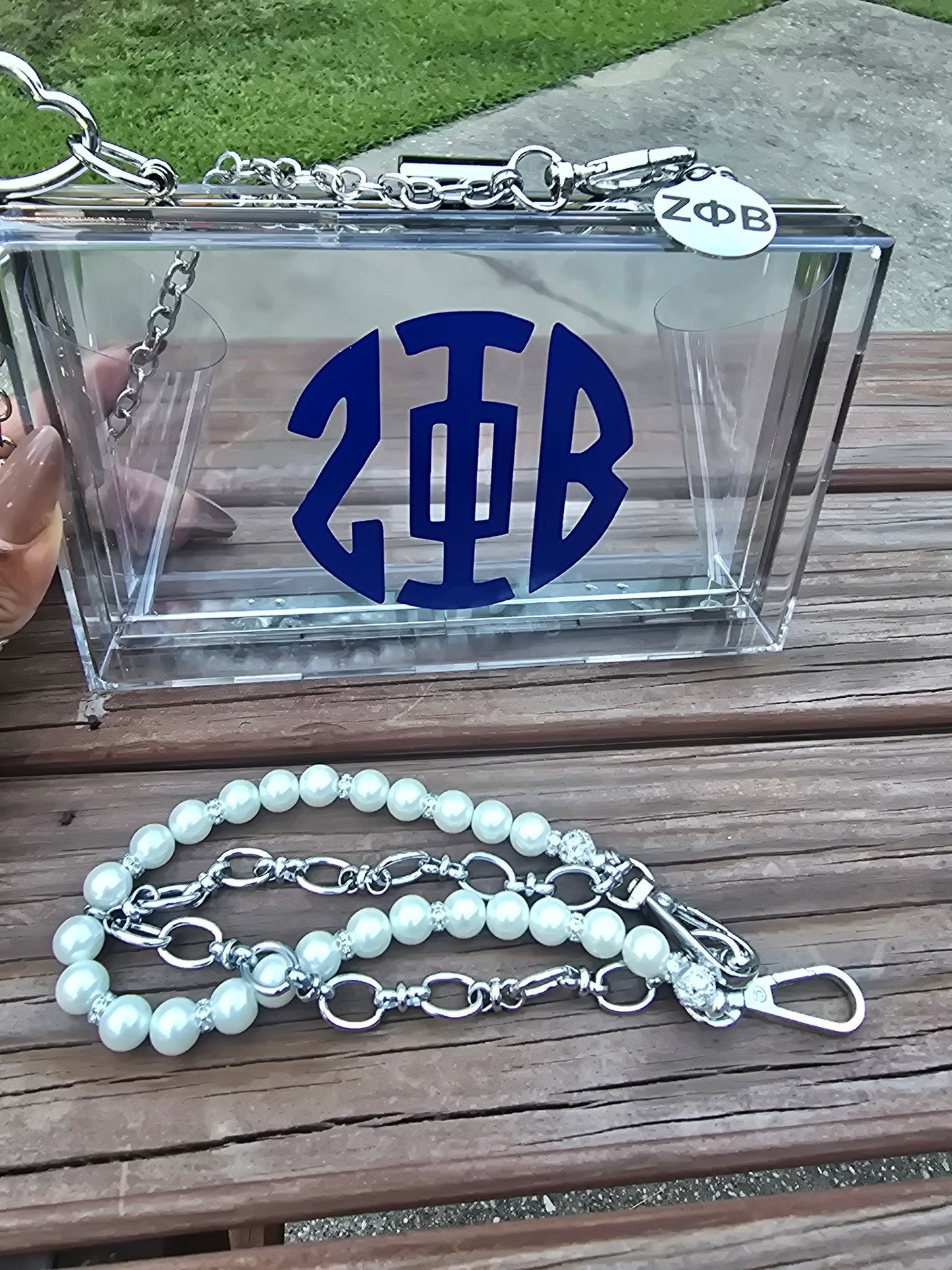 Zeta Phi Beta Handbag - Zeta Phi Beta Crossbody - Z Phi B Clutch Handbag - Sorority Purse - Zeta Stadium Purse