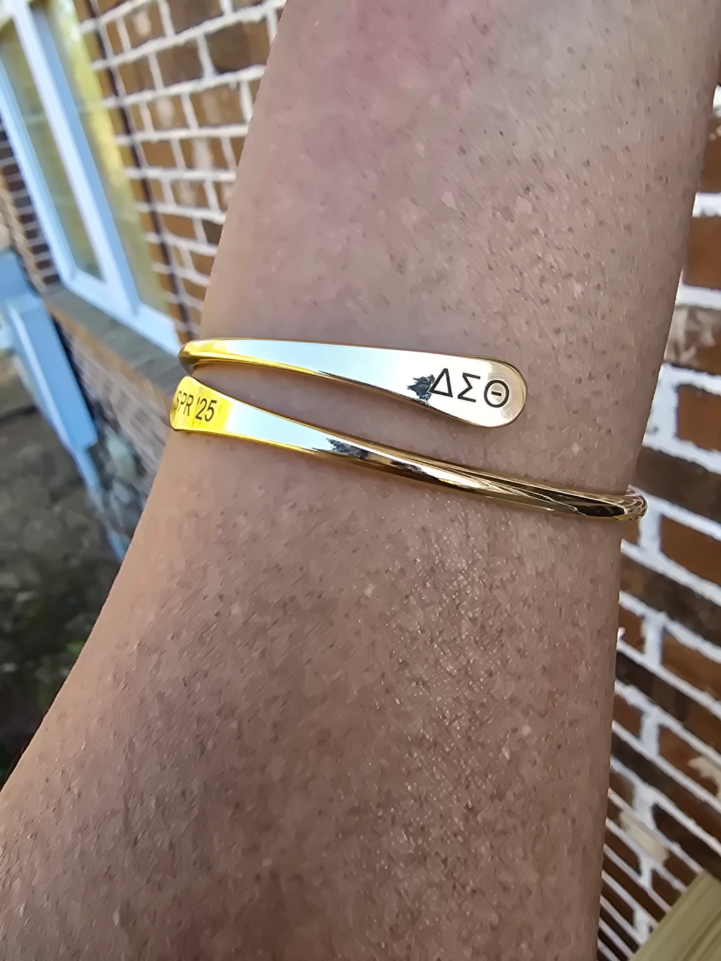Delta Sigma Theta Spring 2025 Adjustable Cuff Bracelet - HBCU Bracelet Delta Sigma Theta Bracelet - DST - Spring 2025 - Sorority Jewelry