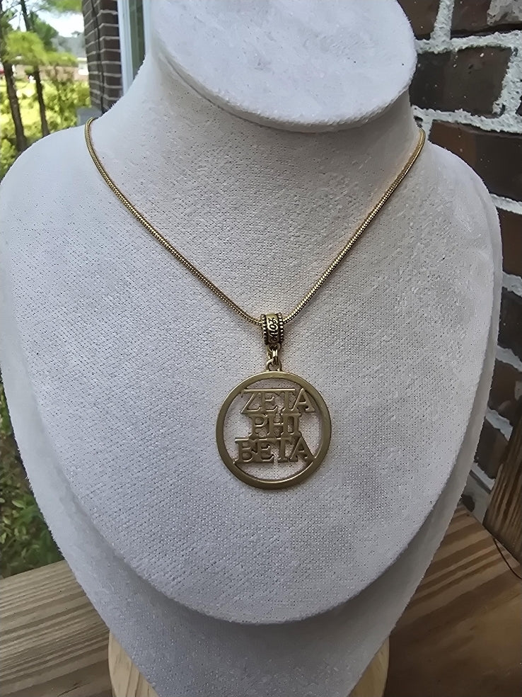 Zeta necklace- Sorority necklace - Z Phi B Jewelry - Zeta Phi Beta gift - HBCU - Divine Nine Sororities
