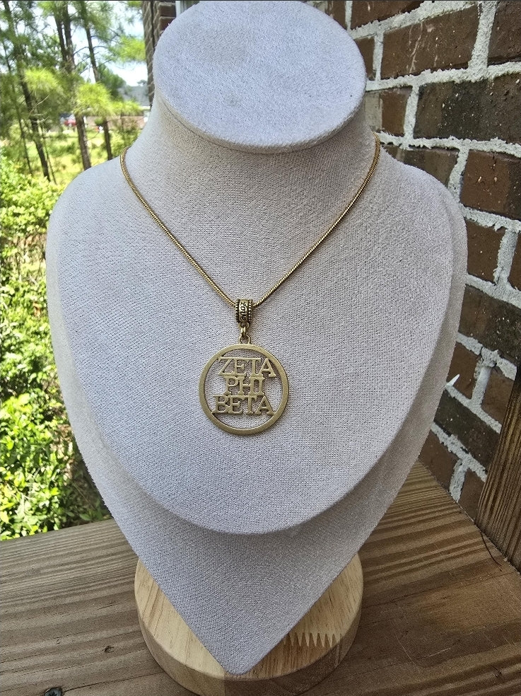 Zeta necklace- Sorority necklace - Z Phi B Jewelry - Zeta Phi Beta gift - HBCU - Divine Nine Sororities