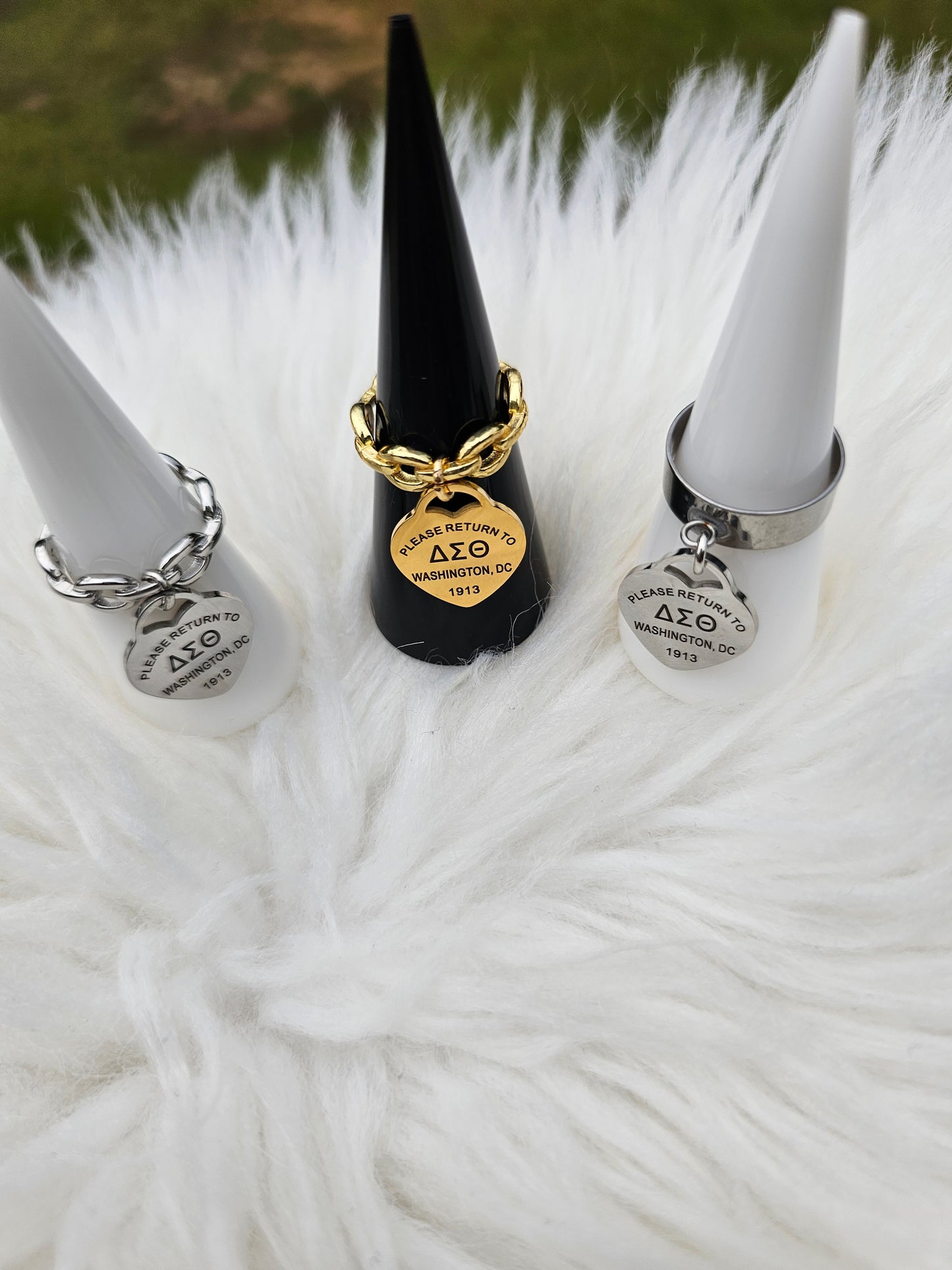 Delta Sigma Theta Adjustable Ring - DST Ring - Delta Ring - Sorority Jewelry - 1913 Ring - Sorority Ring