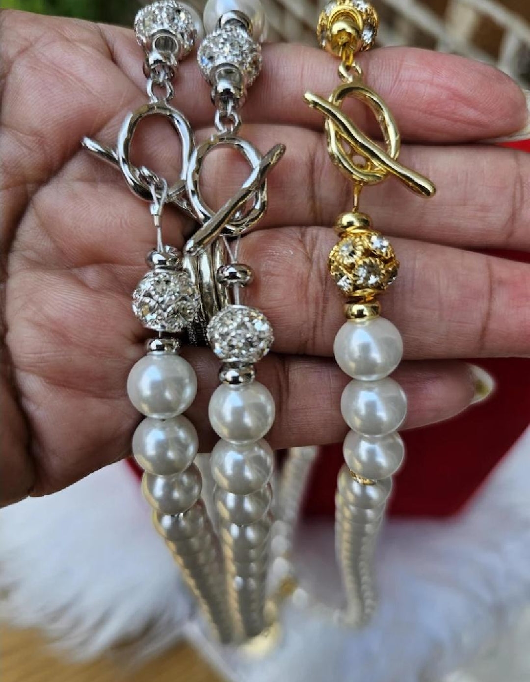 Alpha Kappa Alpha Pearl Sorority Necklaces Available in Silver