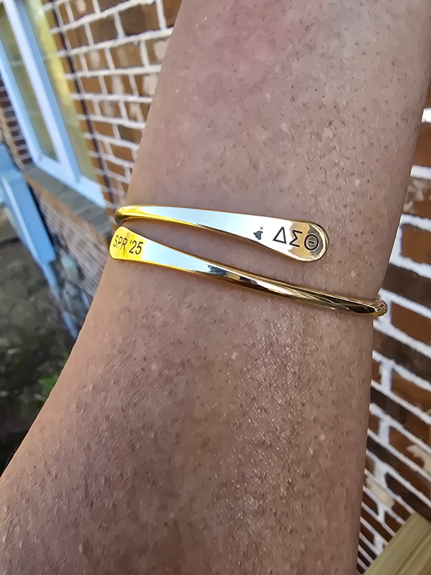 Delta Sigma Theta Spring 2025 Adjustable Cuff Bracelet - HBCU Bracelet Delta Sigma Theta Bracelet - DST - Spring 2025 - Sorority Jewelry