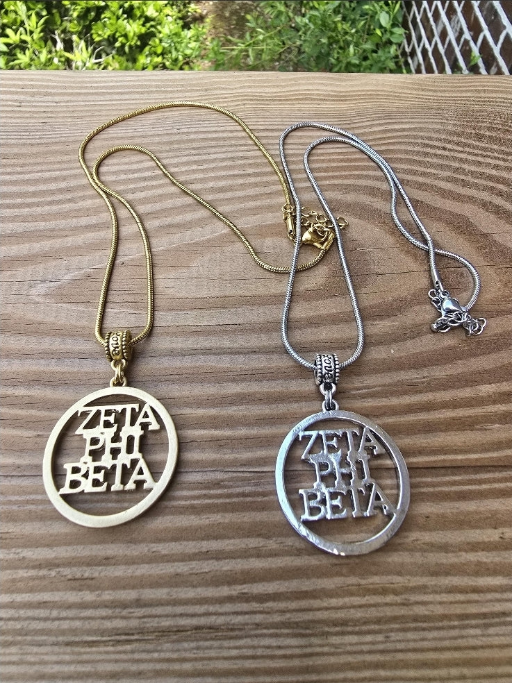 Zeta necklace- Sorority necklace - Z Phi B Jewelry - Zeta Phi Beta gift - HBCU - Divine Nine Sororities