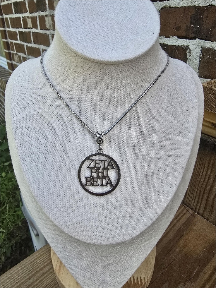 Zeta necklace- Sorority necklace - Z Phi B Jewelry - Zeta Phi Beta gift - HBCU - Divine Nine Sororities