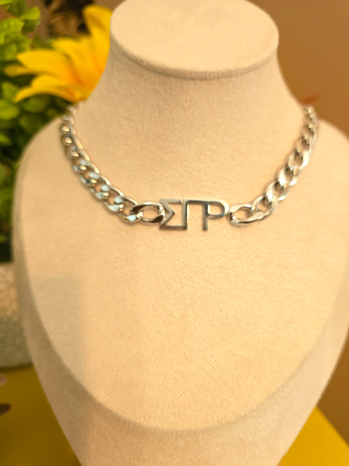 Sigma Gamma Rho 8mm Cuban Link Necklace - Sorority necklace - SGRho Necklace - Sigma Gamma Rho gift - HBCU - Divine Nine Sororities