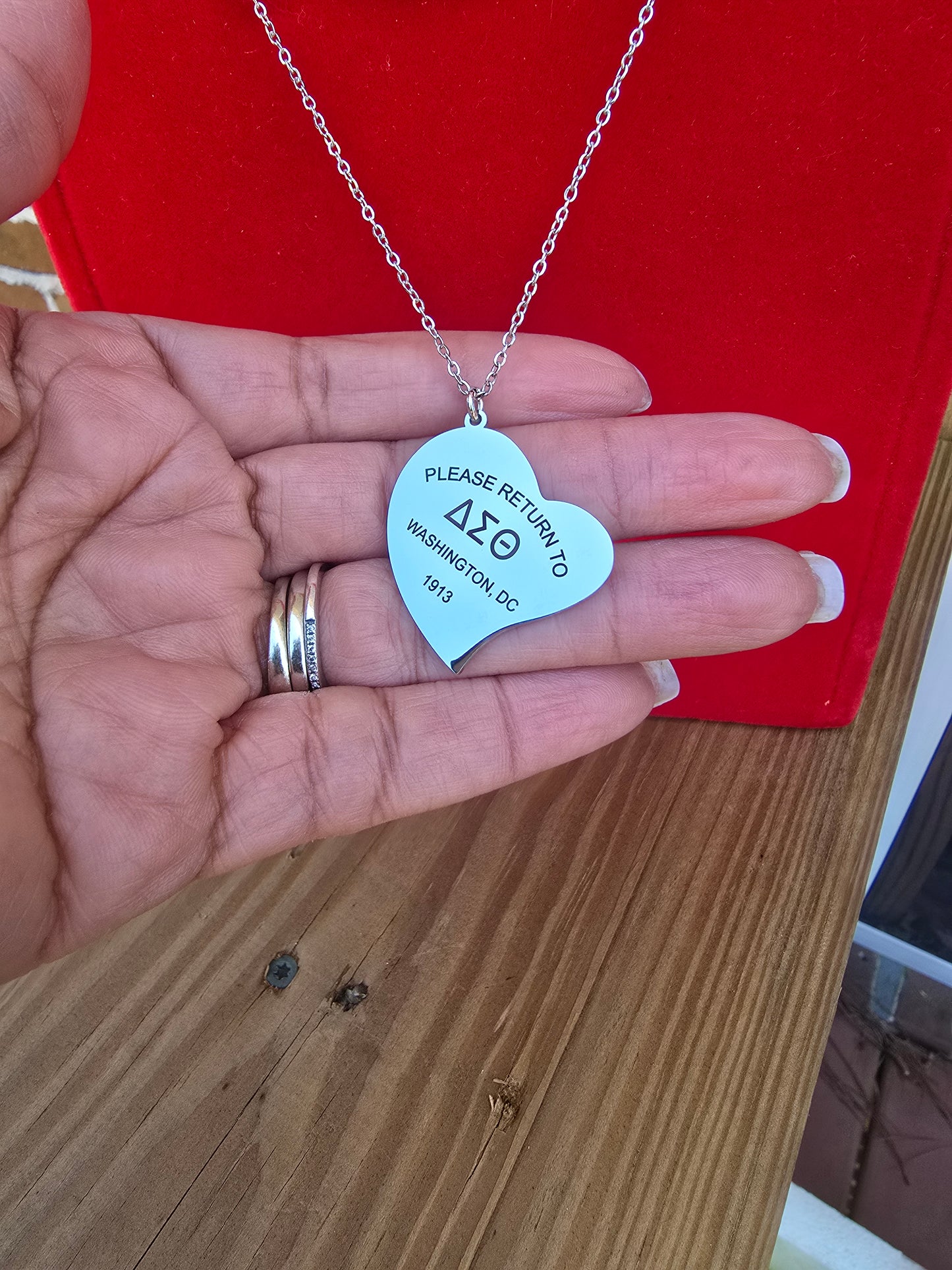 Tiff Inspired Large Charm Delta Sigma Theta Sorority Necklace