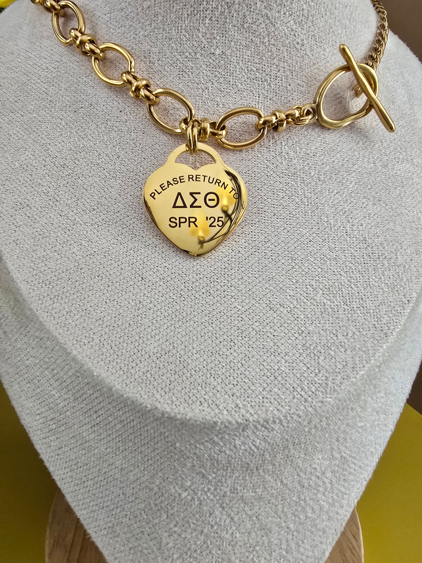 Tiffany Inspired Delta Sigma Theta Sorority Necklaces Available In Gold & Silver