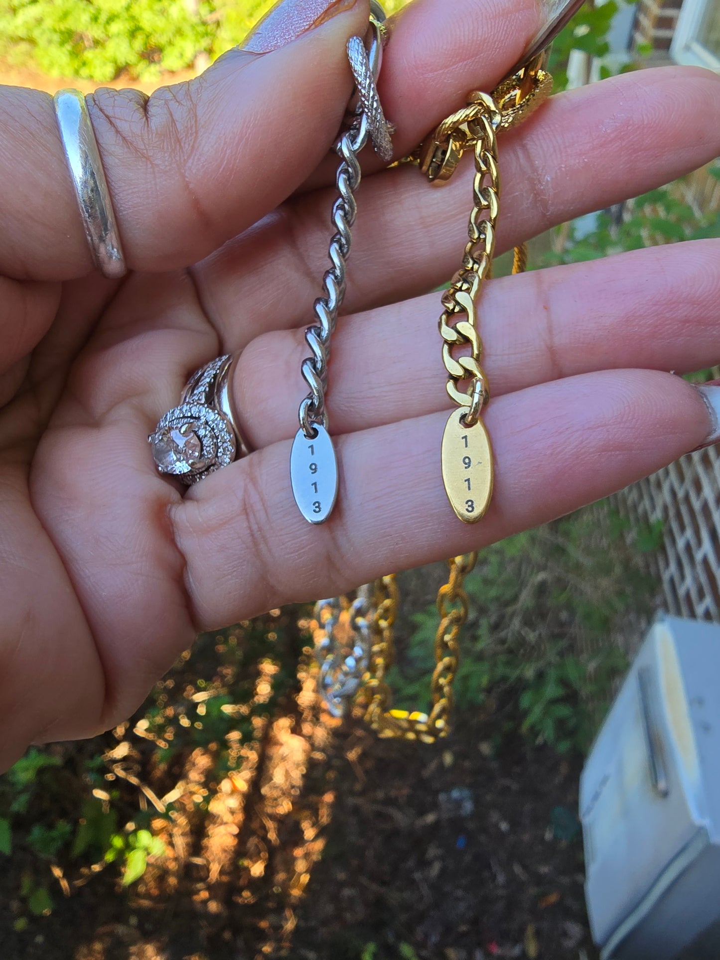 Delta Sigma Theta Greek Letter Chunky Link Sorority Necklace