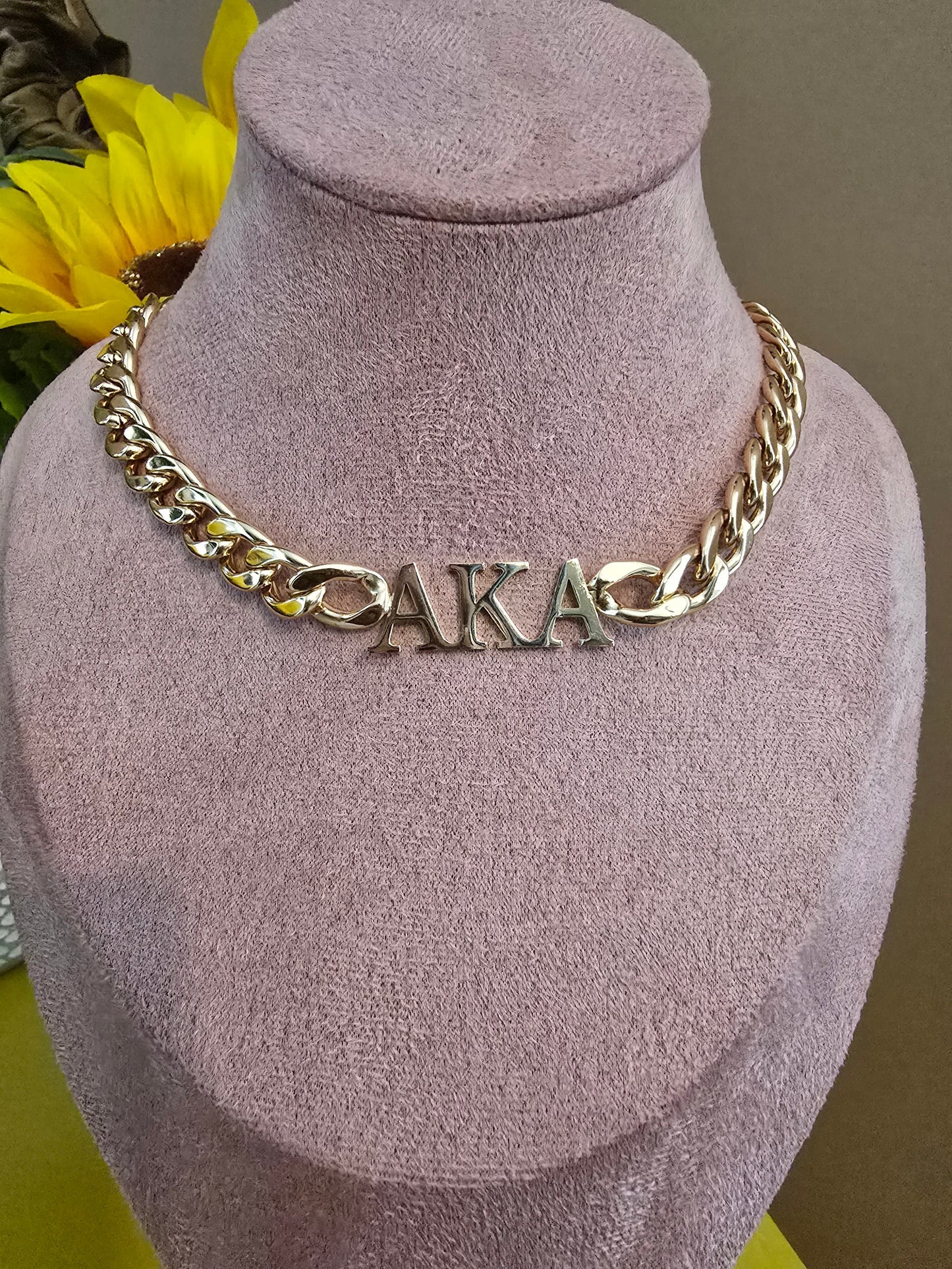 AKA 8mm Cuban Link - Sorority necklace - Alpha Kappa Alpha Jewelry - AKA gift - HBCU - Divine Nine Sororities