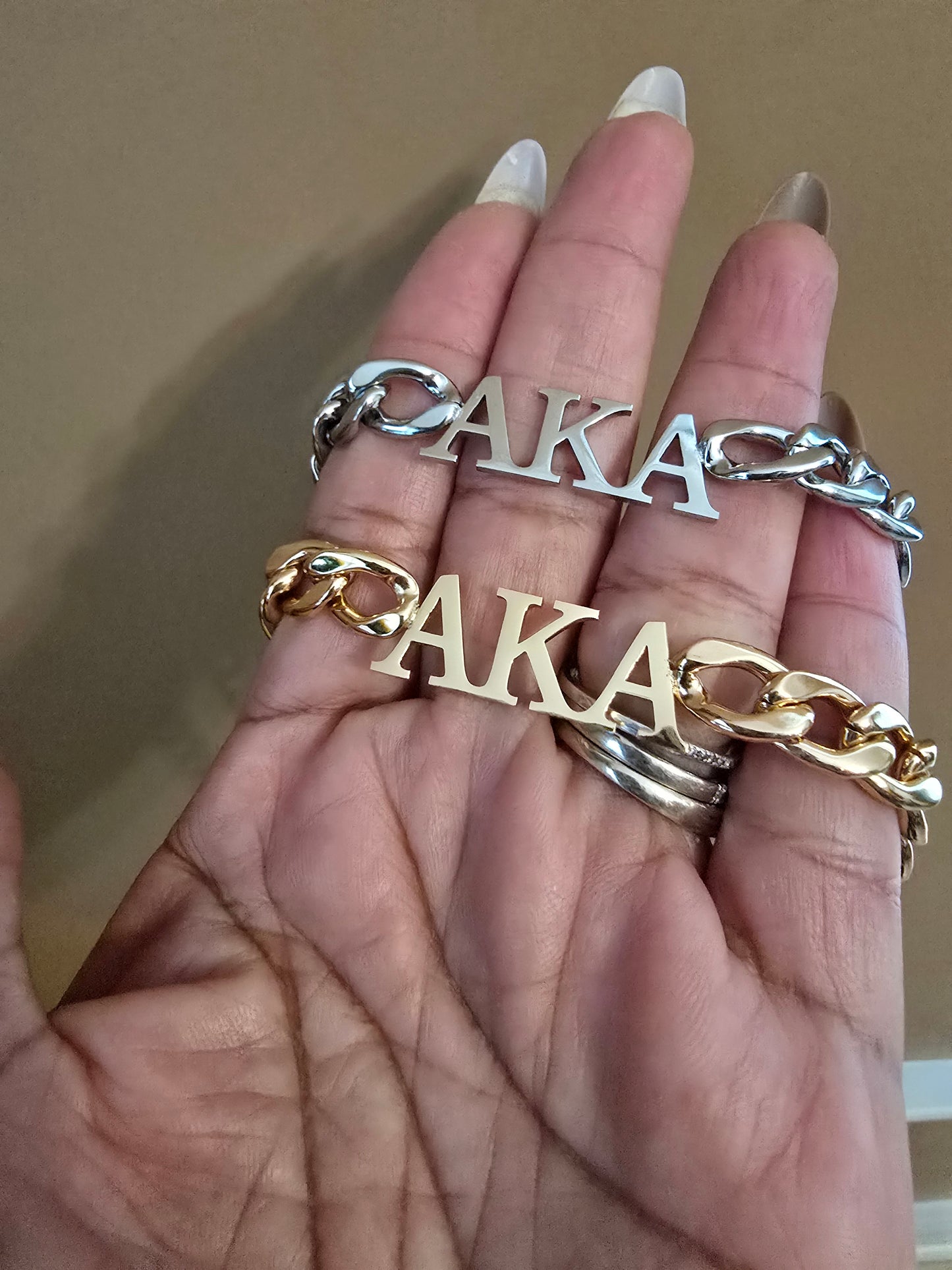 AKA 8mm Cuban Link - Sorority necklace - Alpha Kappa Alpha Jewelry - AKA gift - HBCU - Divine Nine Sororities