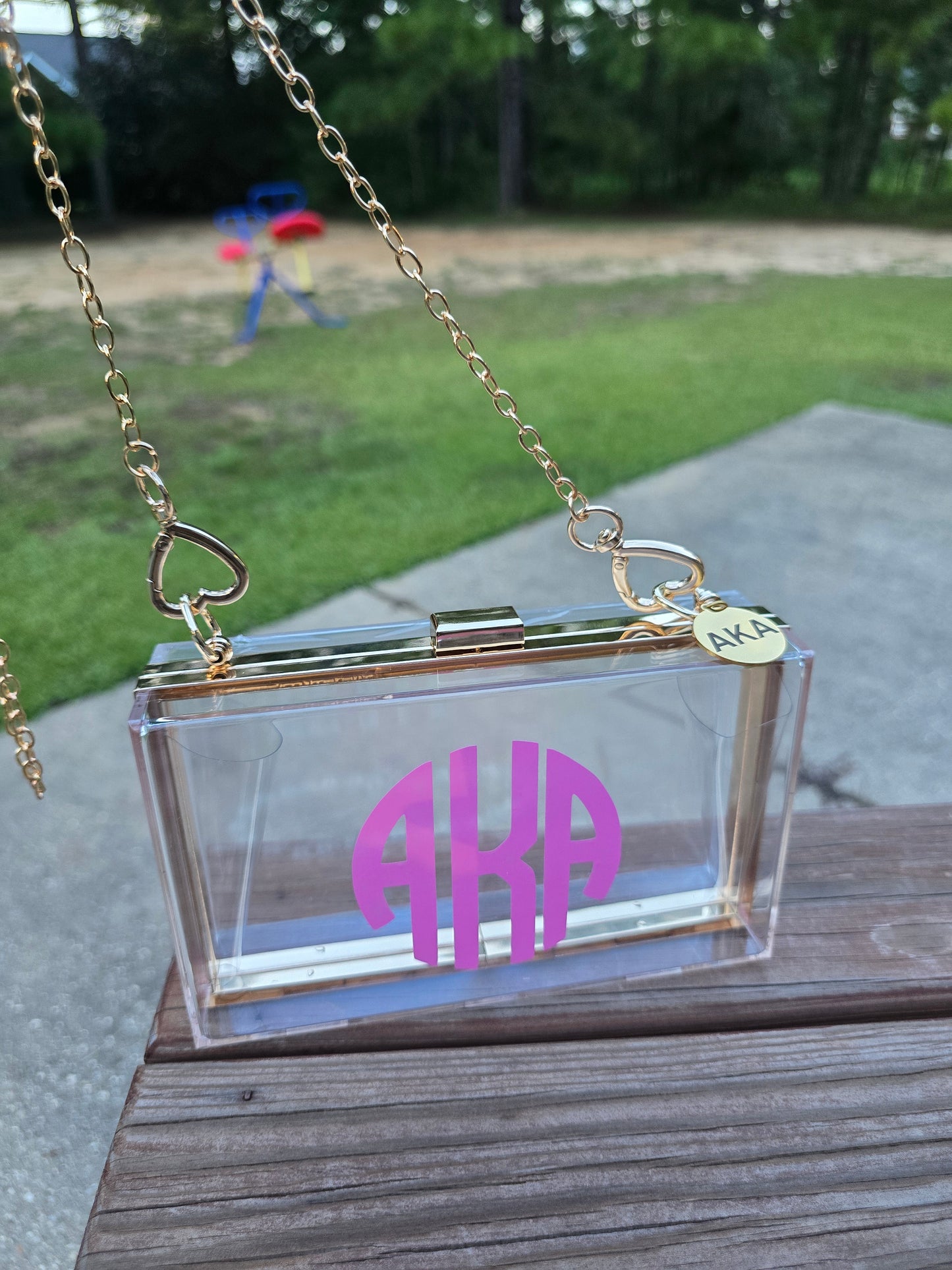 Alpha Kappa Alpha Handbag - Alpha Kappa Alpha Crossbody - AKA Clutch Handbag - Sorority Purse - AKA Stadium Purse