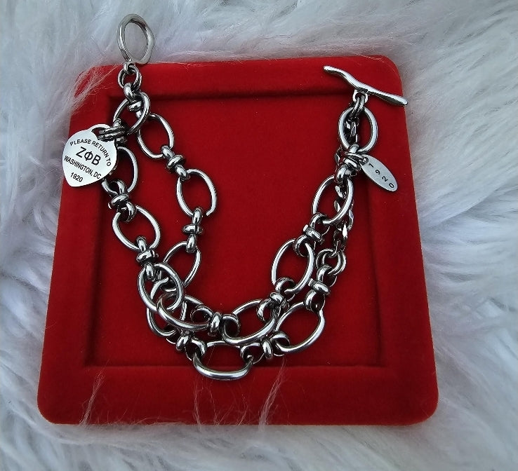 Zeta Phi Beta Tiffany Inspired Bracelet - 1920 - Zeta Bracelet - Sorority Bracelet - Z Phi B Bracelet - Divine Nine - Sorority Jewelry - HBCU bracelet