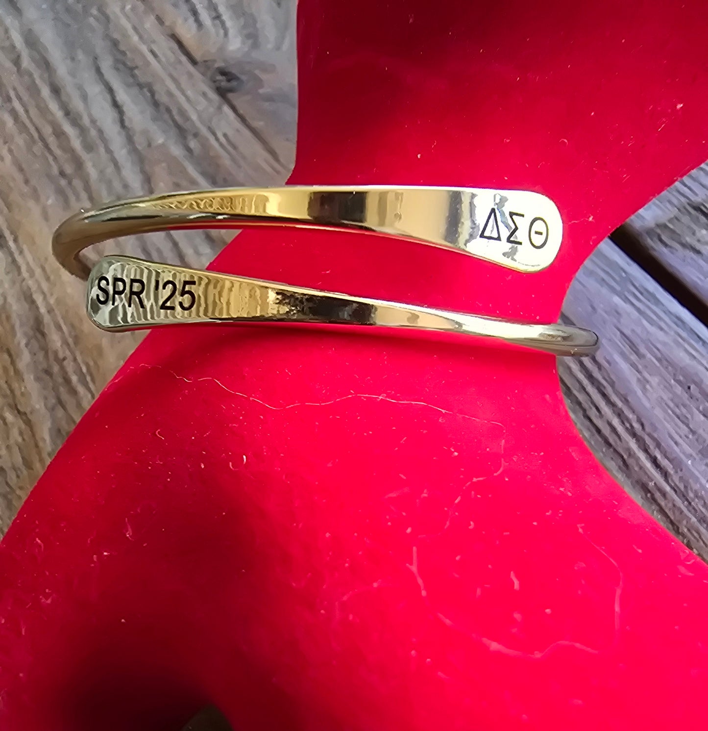 Delta Sigma Theta Spring 2025 Adjustable Cuff Bracelet - HBCU Bracelet Delta Sigma Theta Bracelet - DST - Spring 2025 - Sorority Jewelry