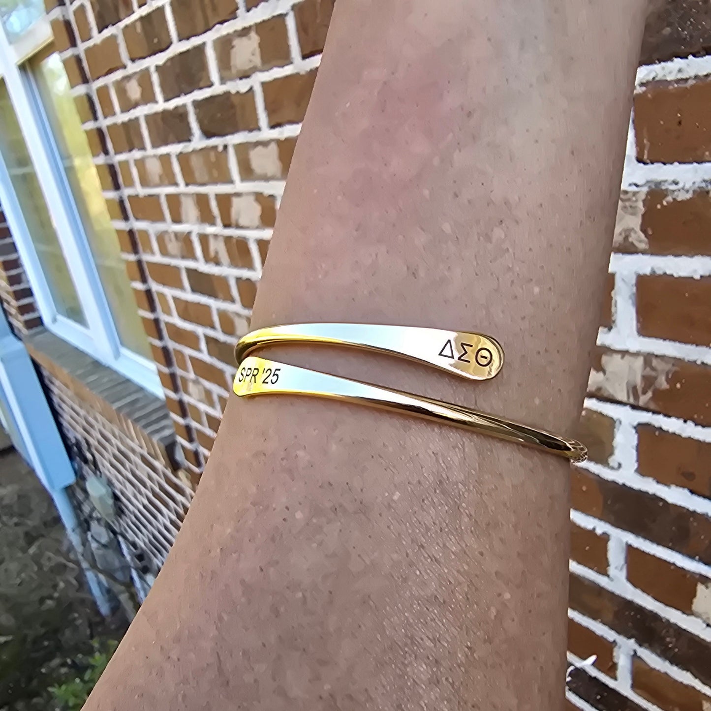 Delta Sigma Theta Spring 2025 Adjustable Cuff Bracelet - HBCU Bracelet Delta Sigma Theta Bracelet - DST - Spring 2025 - Sorority Jewelry